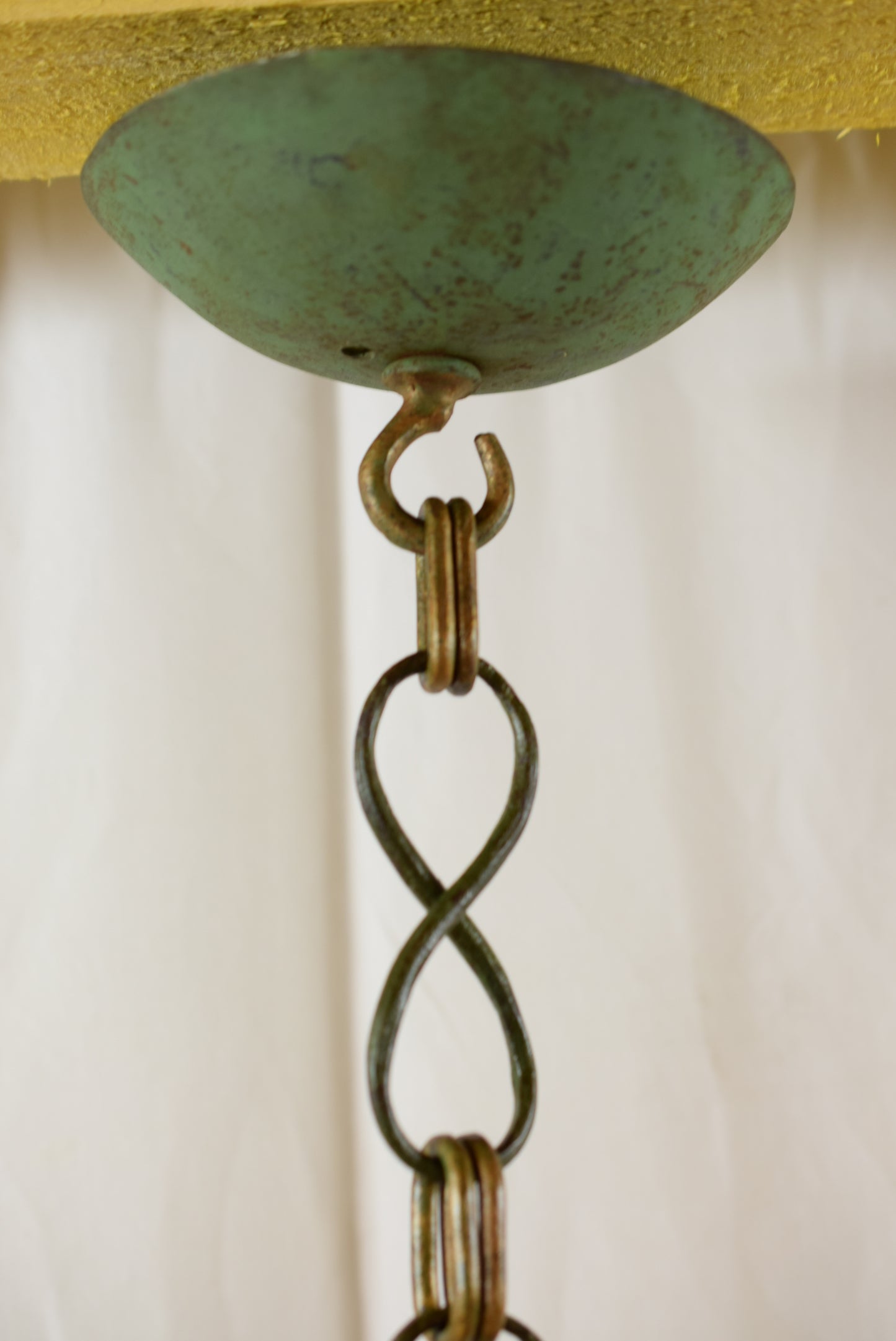 Green Wrought Iron Lantern