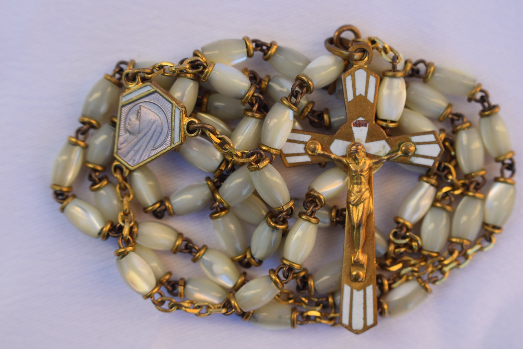 Vintage MOP Rosary - Charmantiques