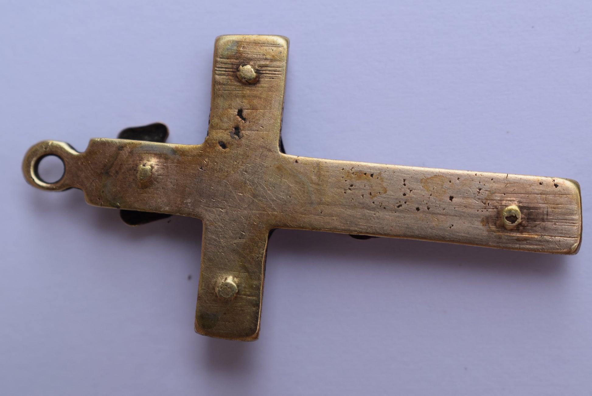 Ebony Brass Cross Pendant - Charmantiques