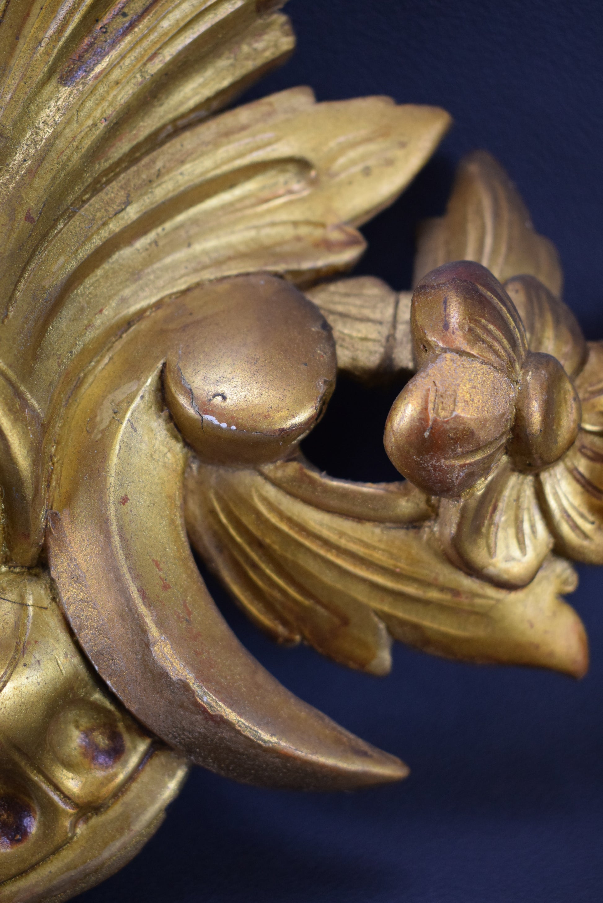 Gilt Wood Pediment - Charmantiques