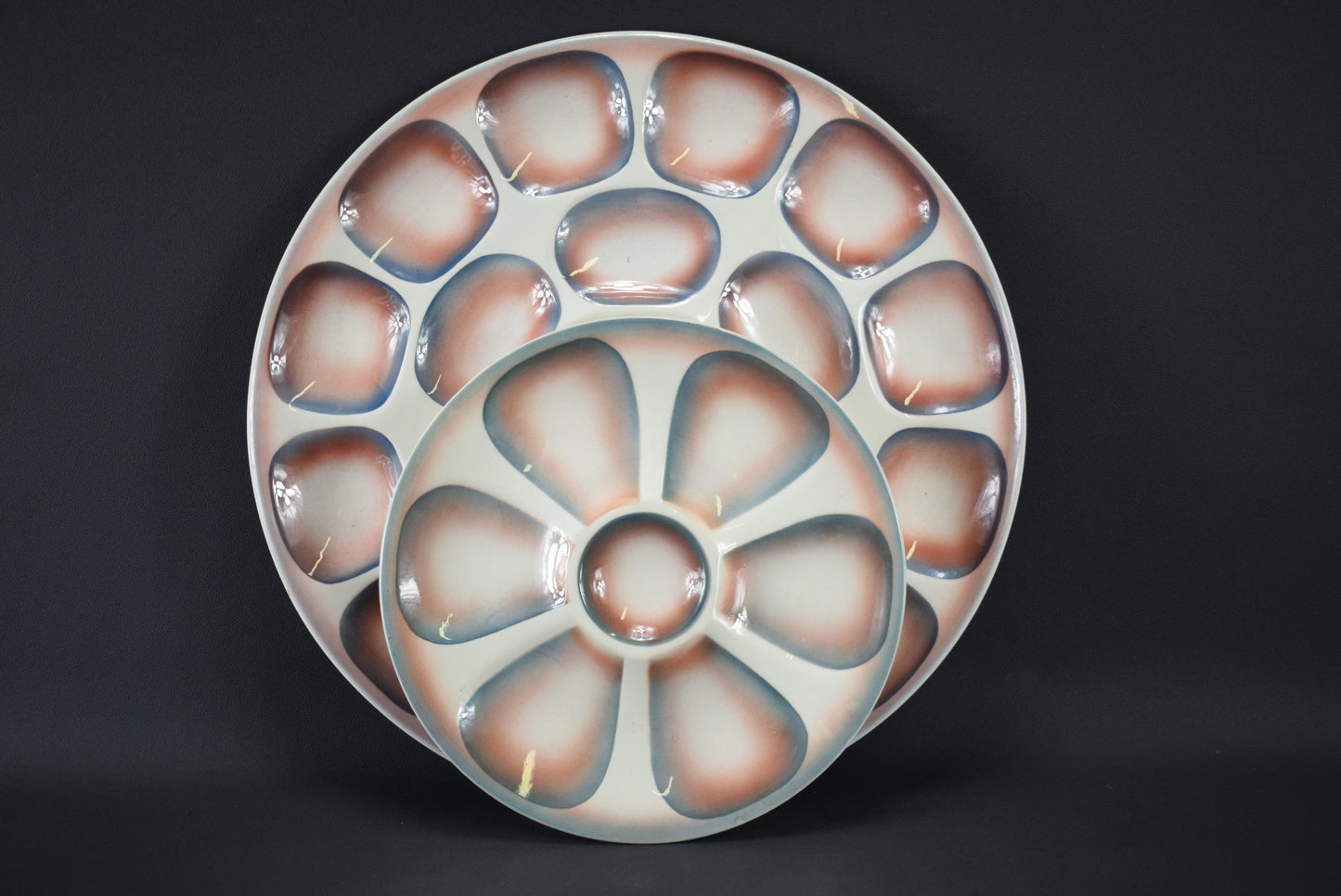 6 Sarreguemines Oyster Plates - Charmantiques