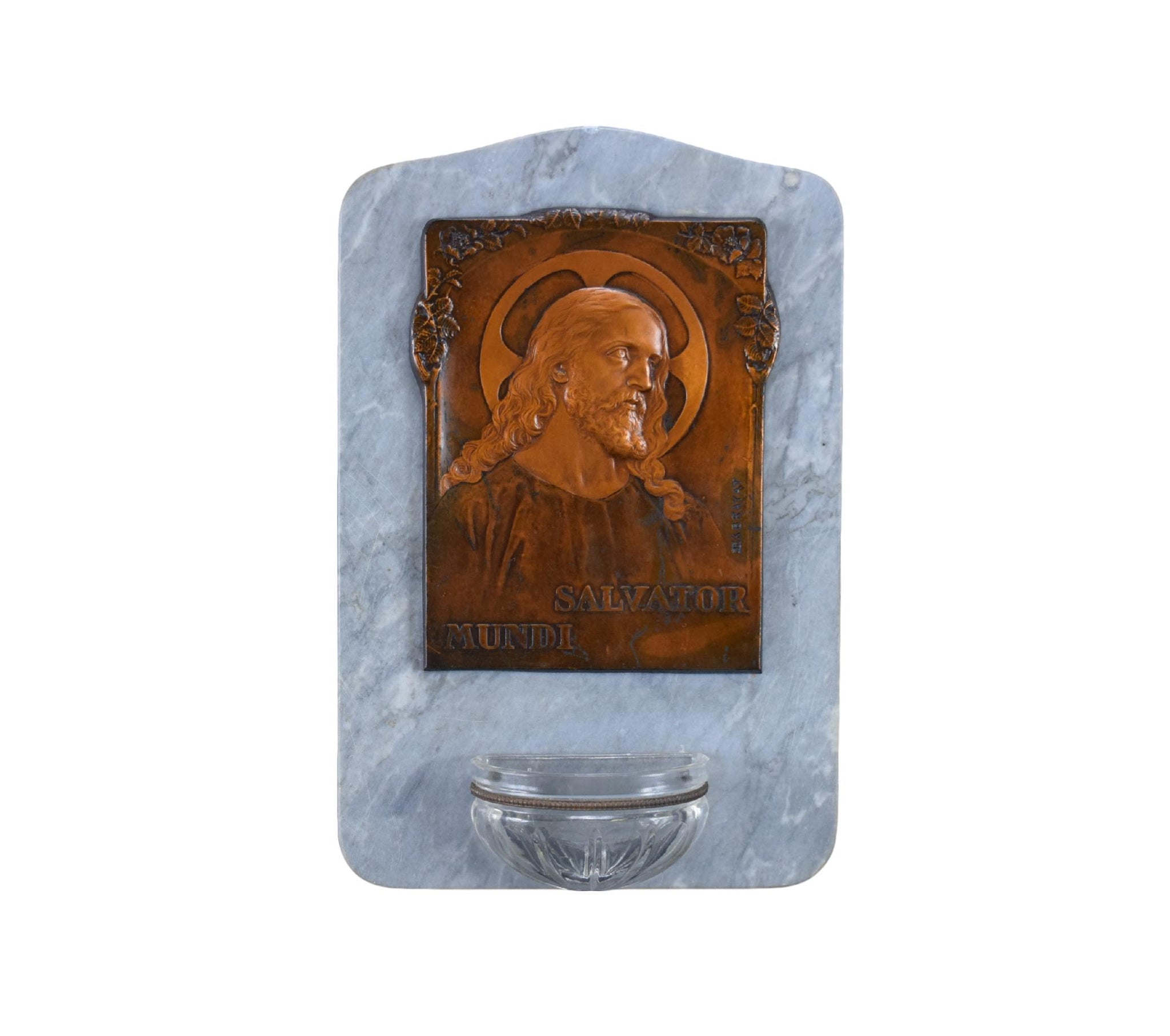 Salvator Mundi Holy Water Font - Charmantiques