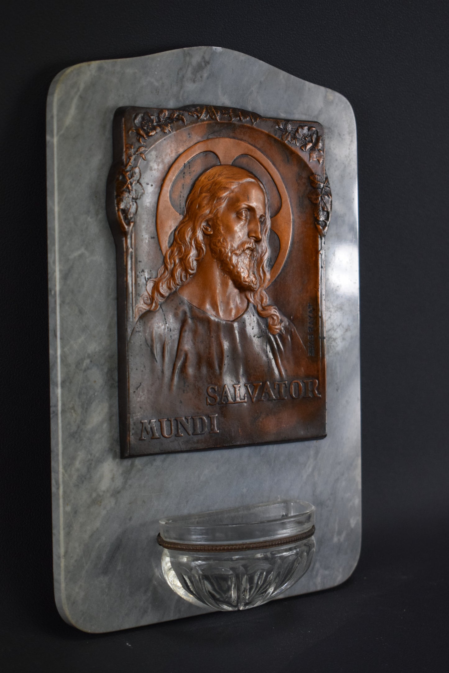 Salvator Mundi Holy Water Font - Charmantiques