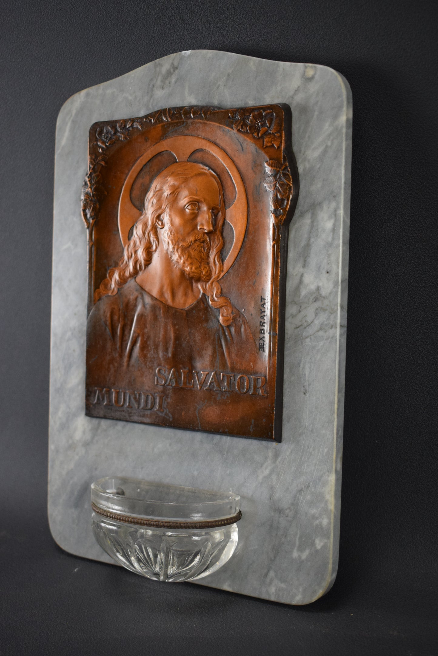 Salvator Mundi Holy Water Font - Charmantiques