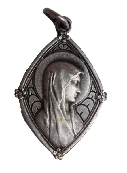 Mary Portrait Lourdes Medal - Charmantiques