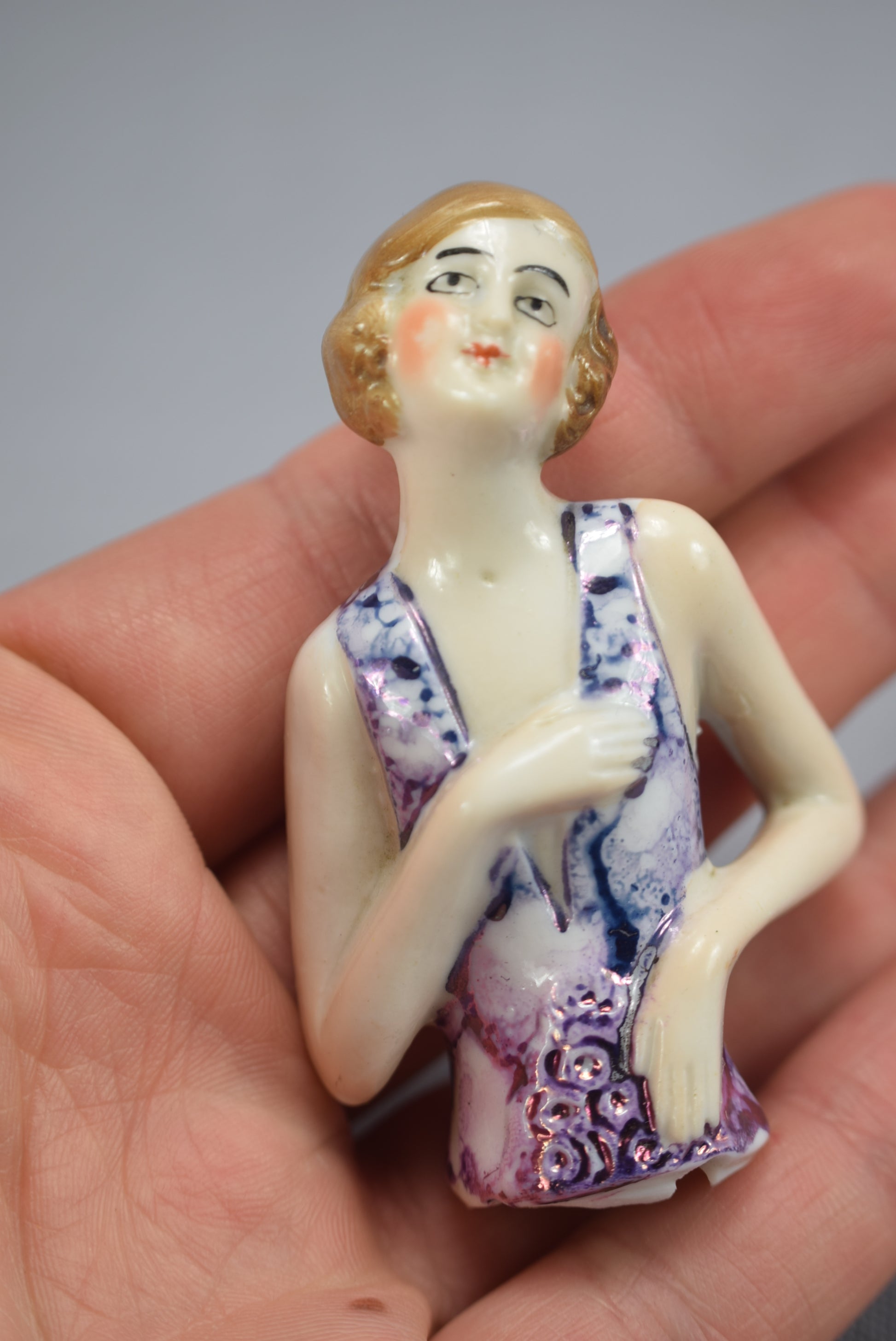 Art Deco Half Doll - Charmantiques