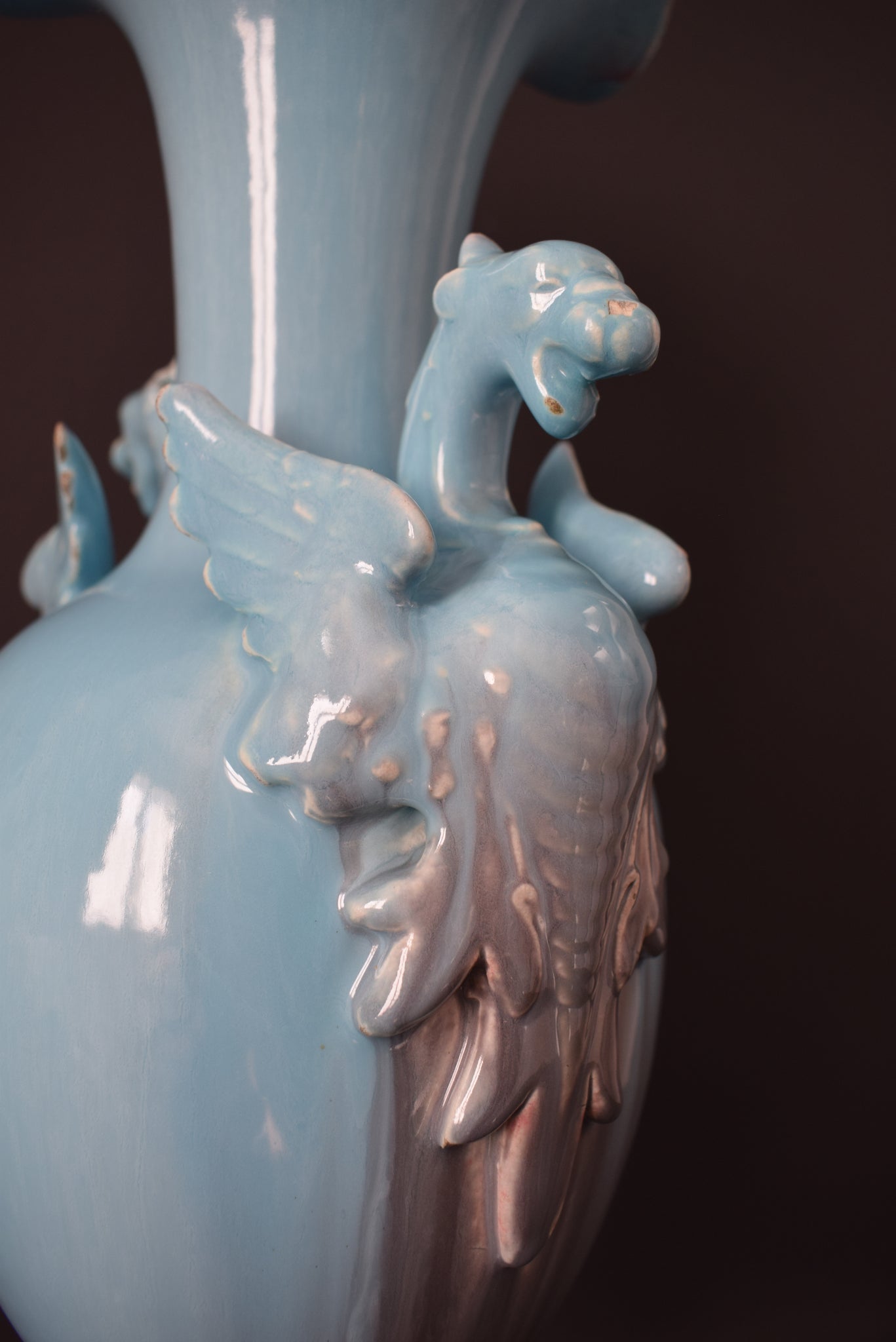 Art nouveau Ceramic Vase Chimera Massier?