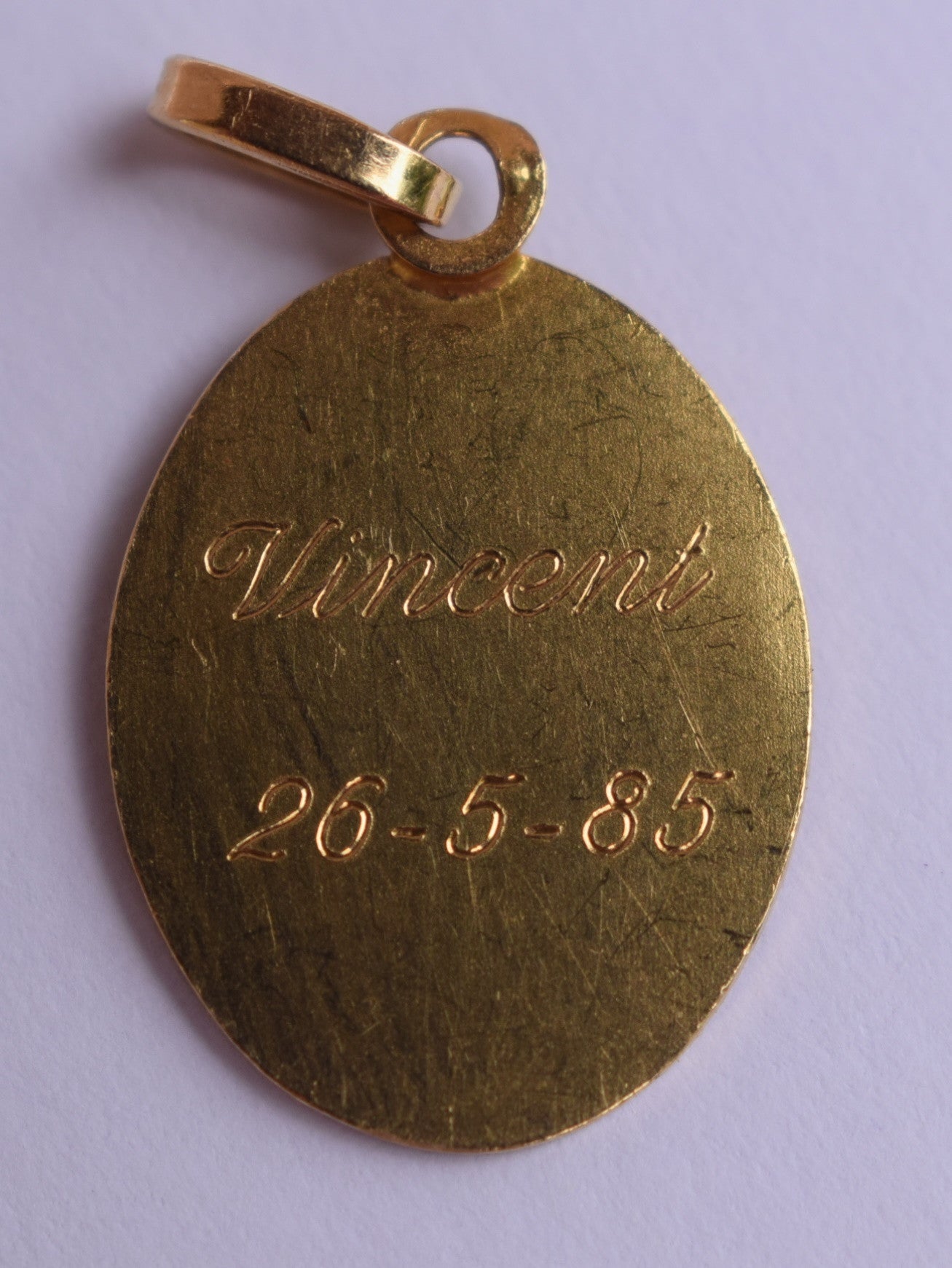 18K Gold Baptism Medal - Charmantiques