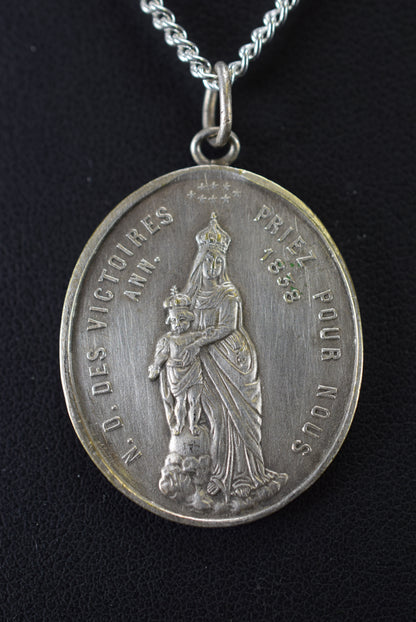 Our Lady of Victory Medal Madonna & Child Pendant