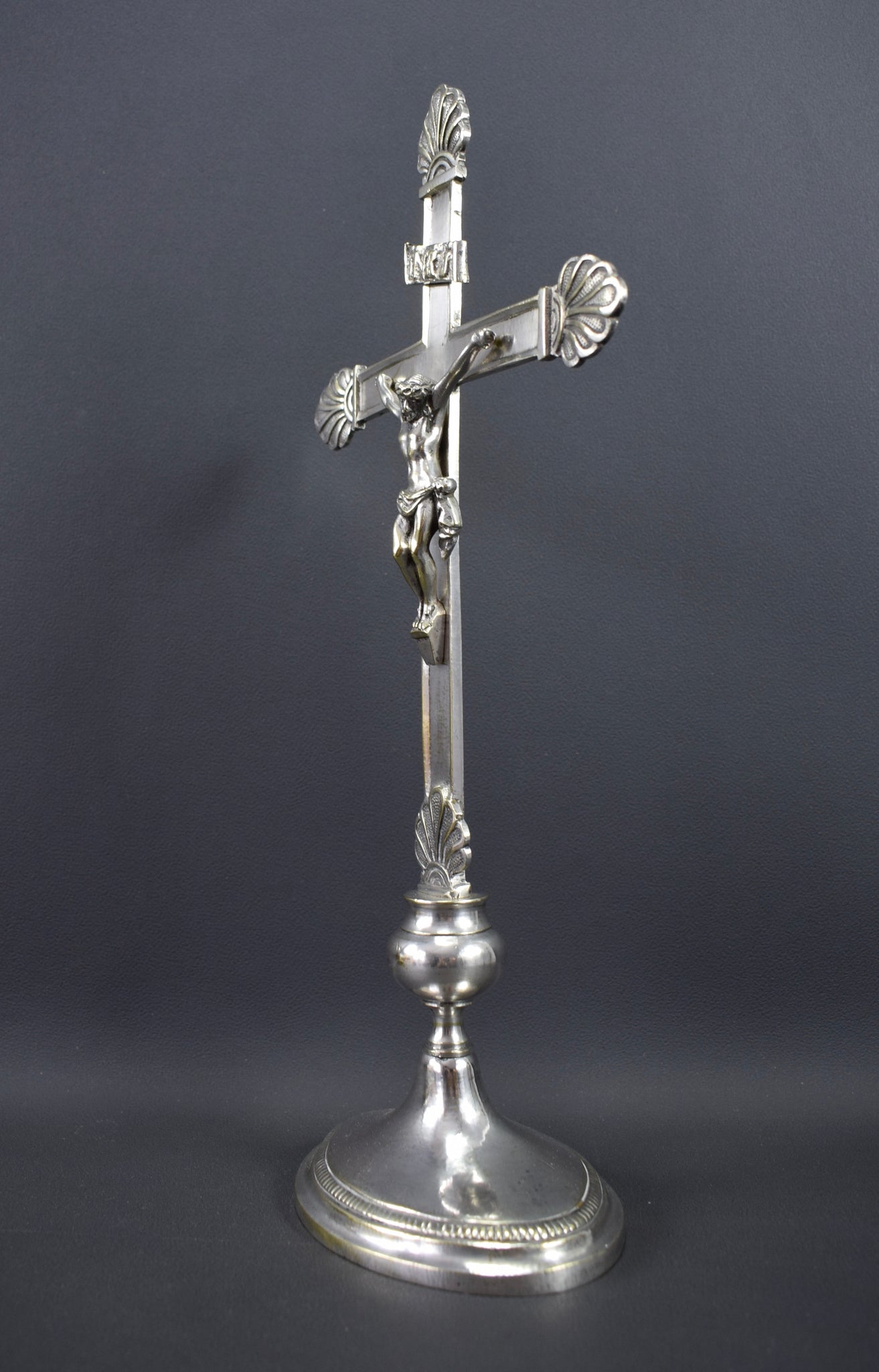 Silver Bronze Crucifix 19th