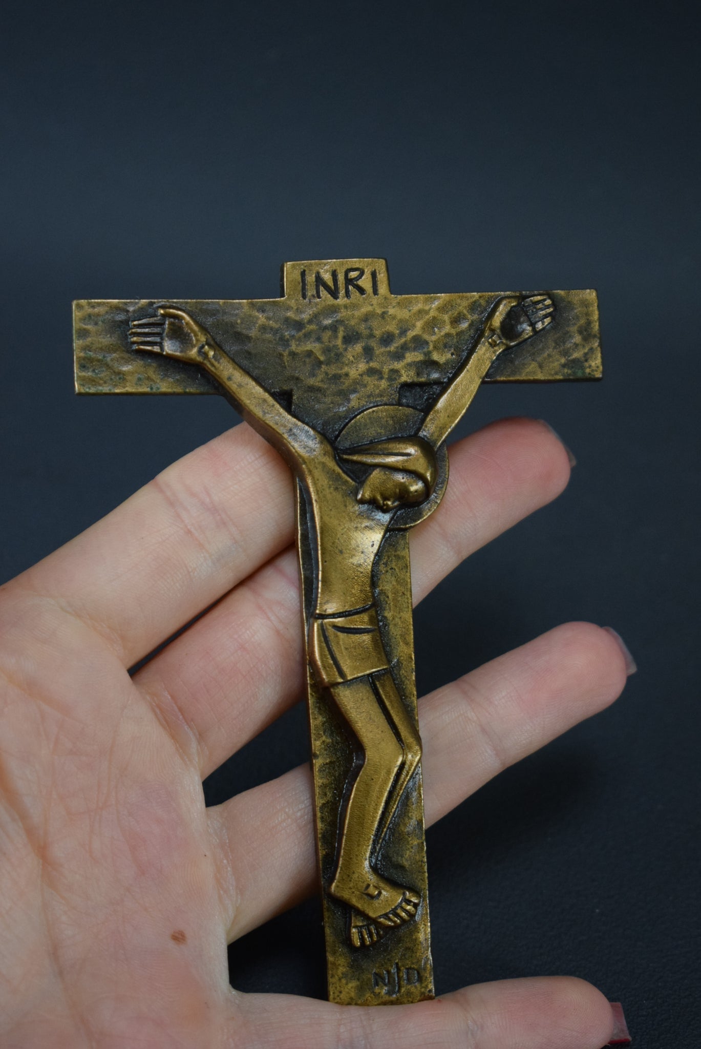 Modernist Small Wall Crucifix