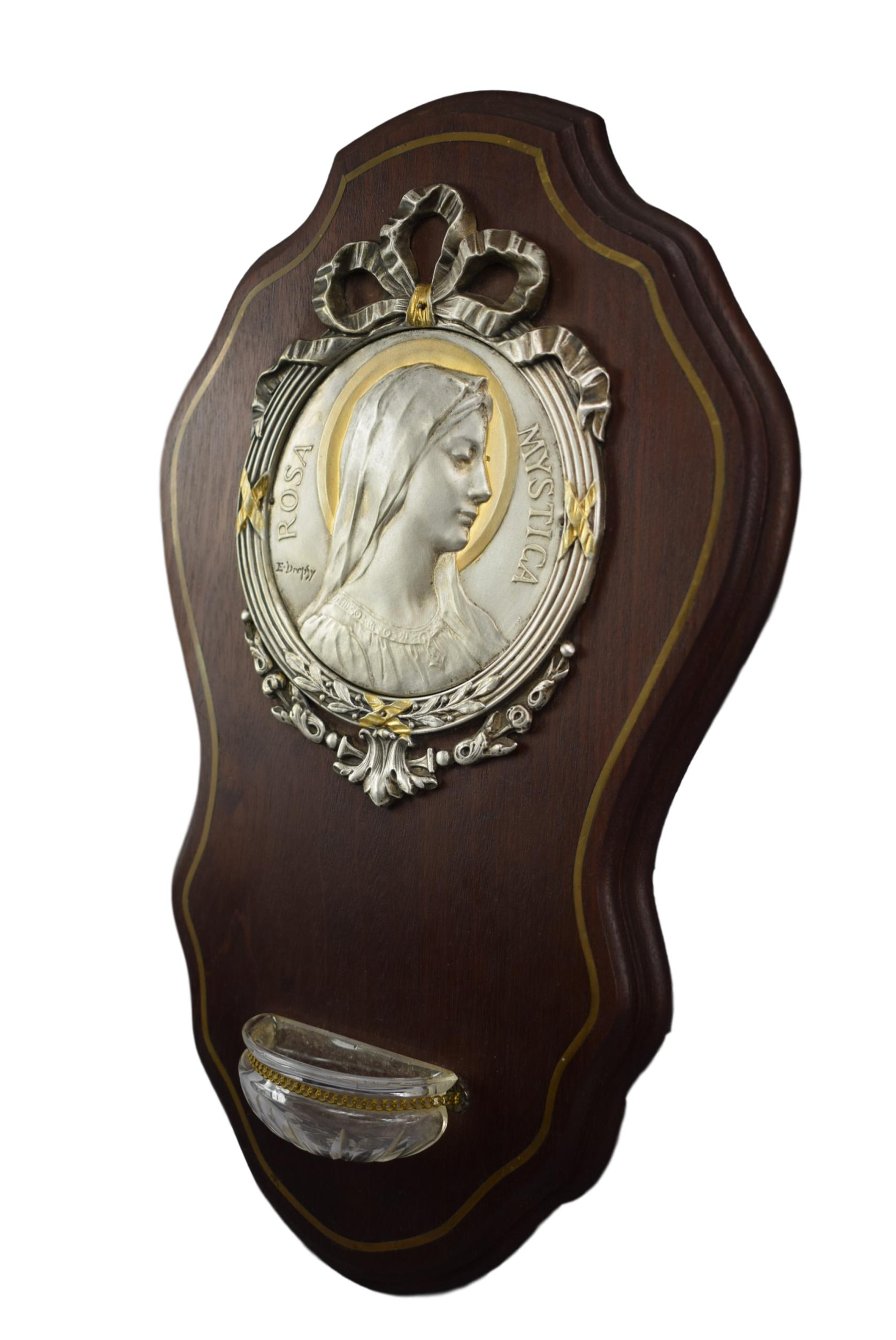 Rosa Mystica Holy Water Font - Charmantiques