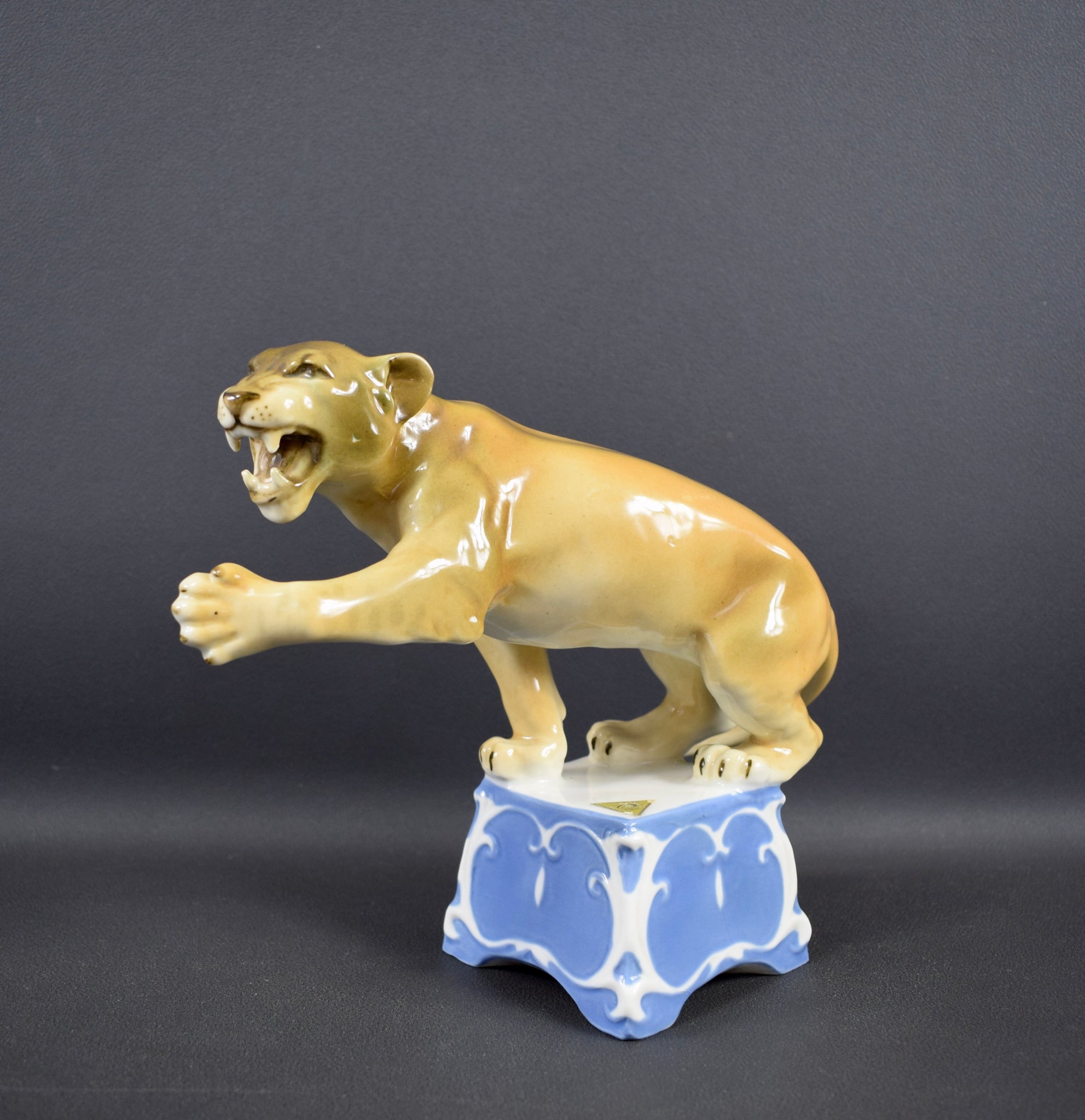 Statue Lioness Porcelain Royal Dux