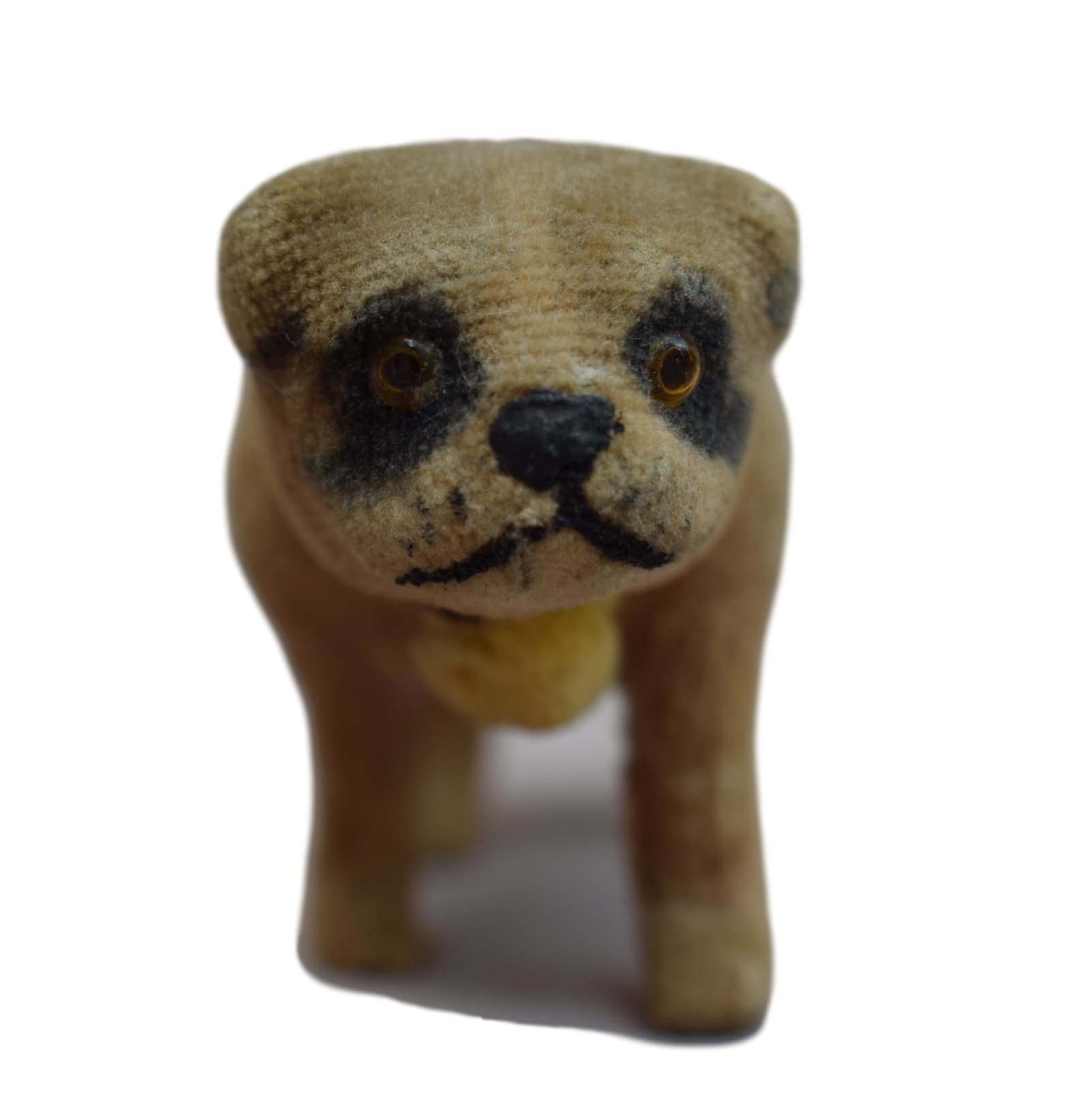 Putz Dog with Yellow Pompom - Charmantiques