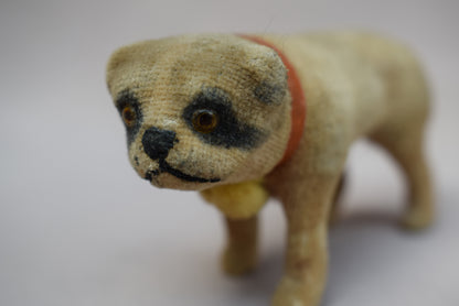 Putz Dog with Yellow Pompom - Charmantiques