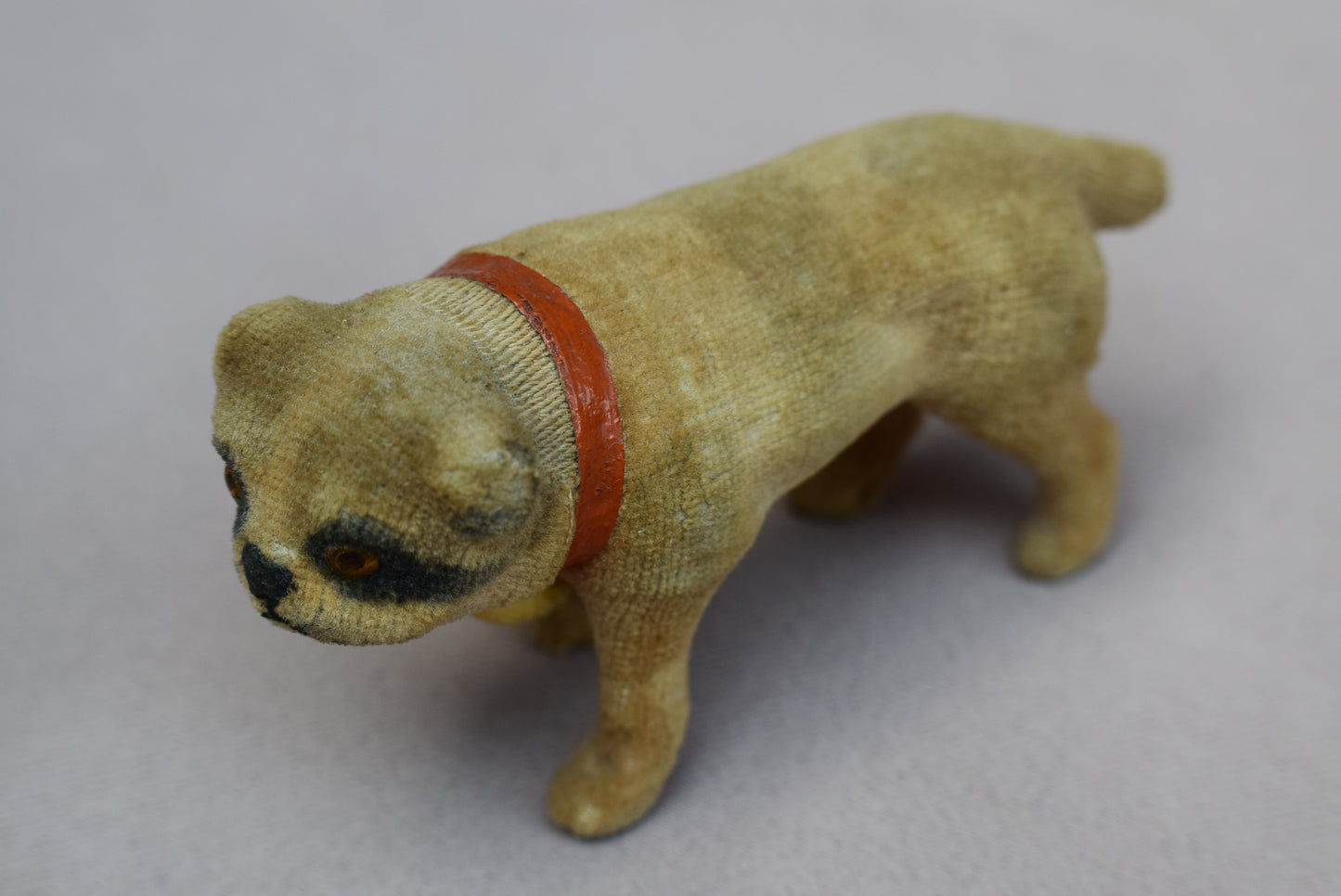 Putz Dog with Yellow Pompom - Charmantiques