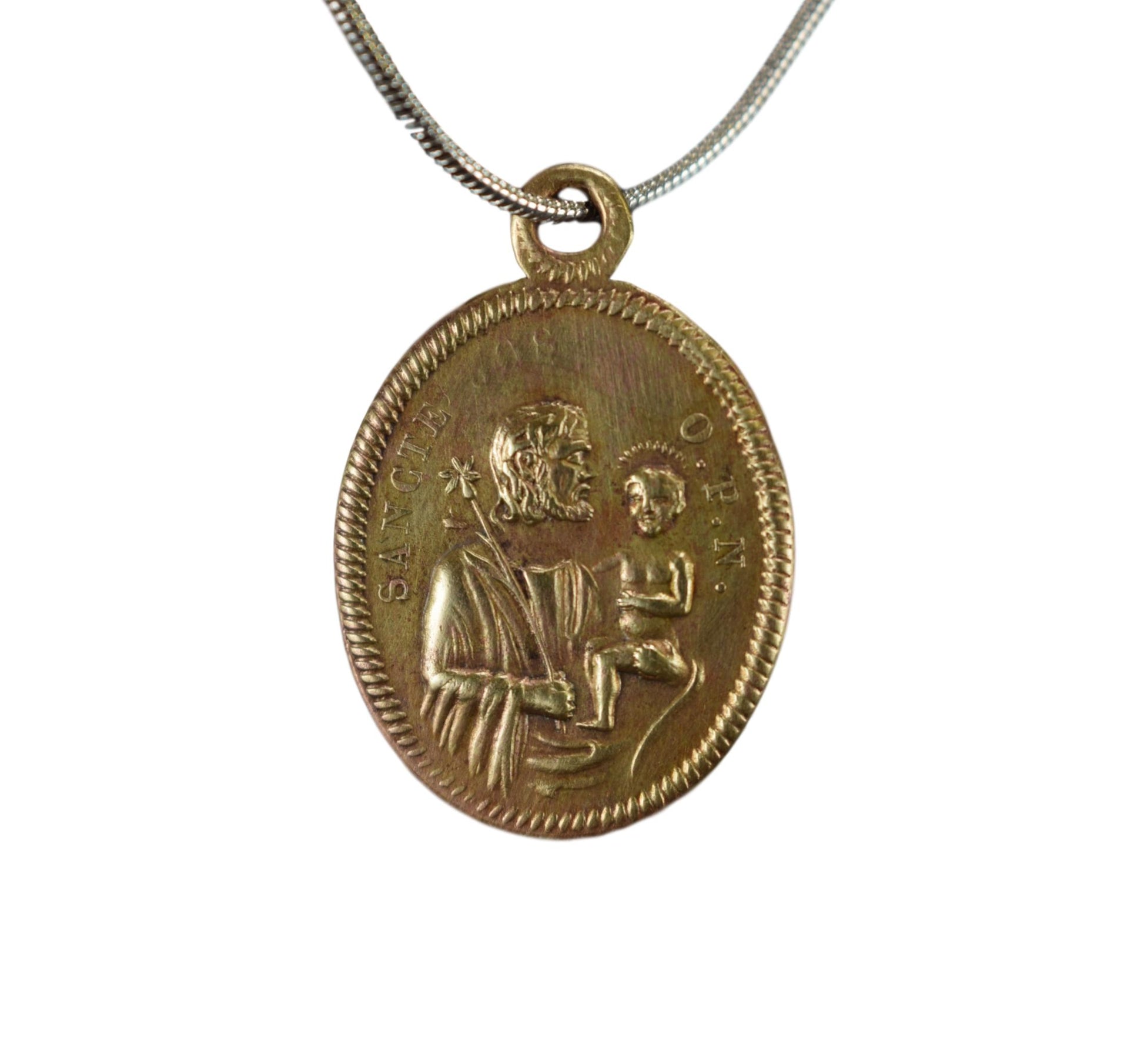 St Joseph & Our Lady of Divine Providence Medal - Charmantiques