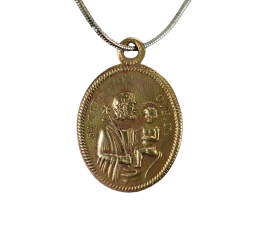 St Joseph & Our Lady of Divine Providence Medal - Charmantiques