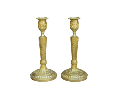 Ormolu Bronze Candlesticks - Charmantiques