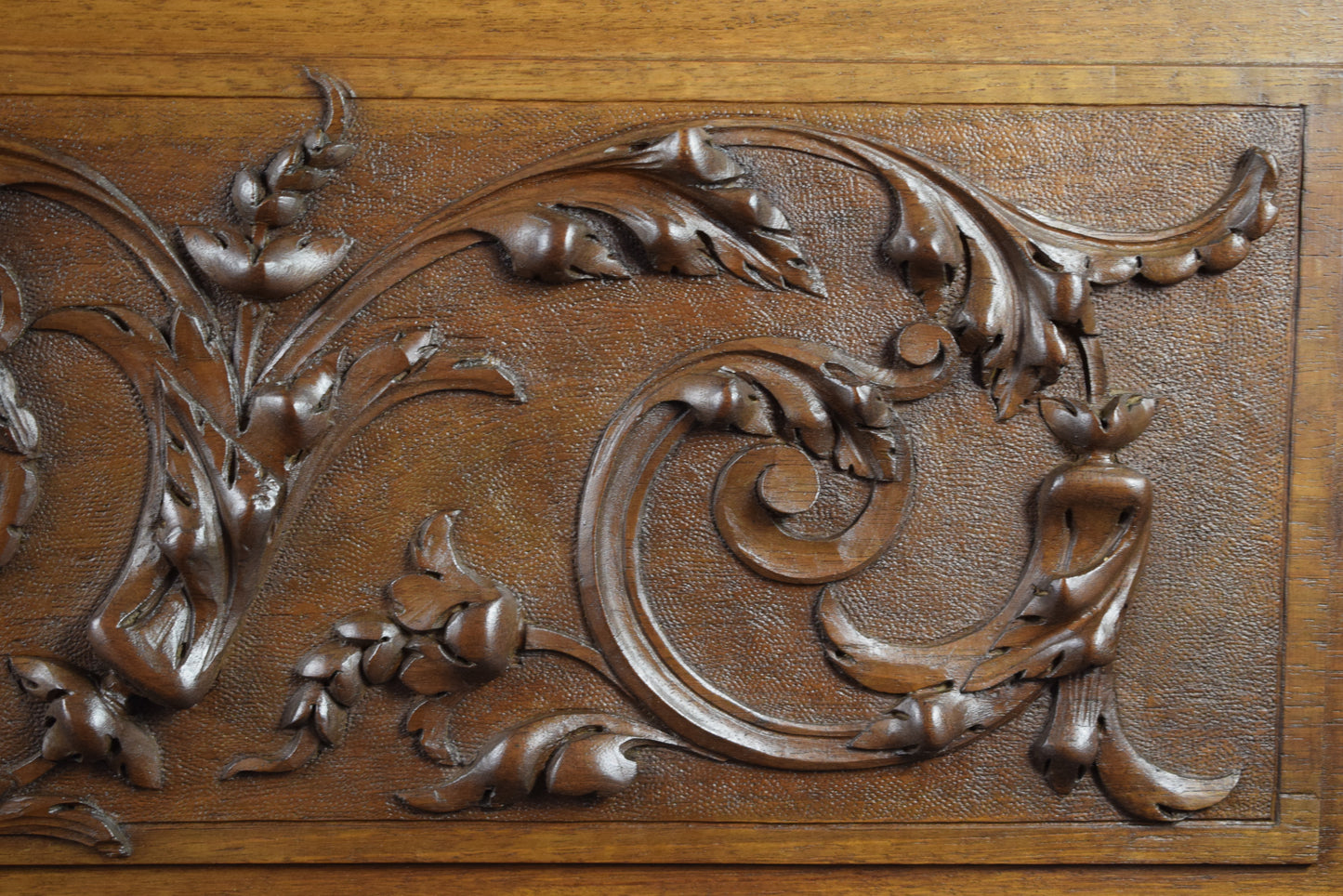 Large Carved Wood Pediment Panel