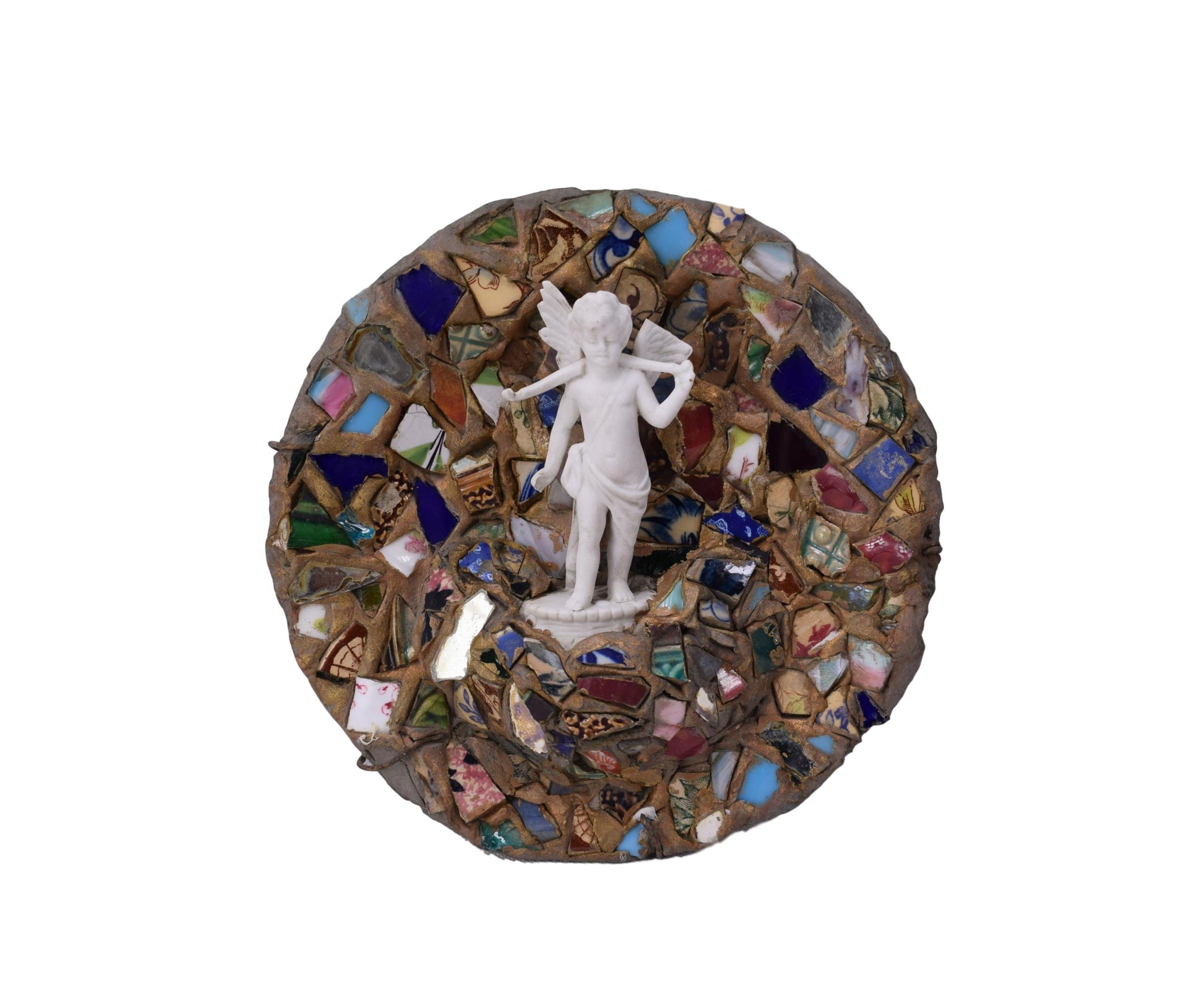 Mosaic and Angel Wall Plate - Charmantiques