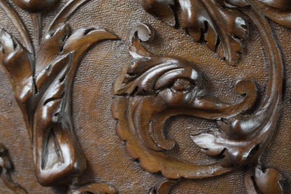 Large Carved Wood Pediment Panel