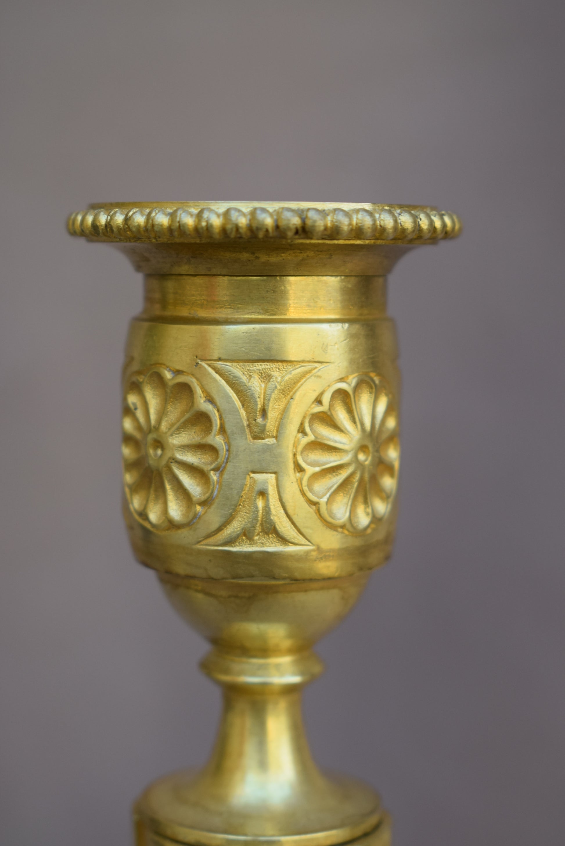 Ormolu Bronze Candlesticks - Charmantiques