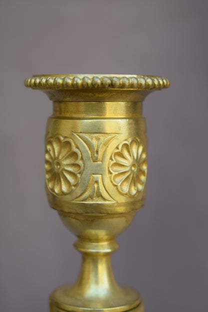 Ormolu Bronze Candlesticks - Charmantiques