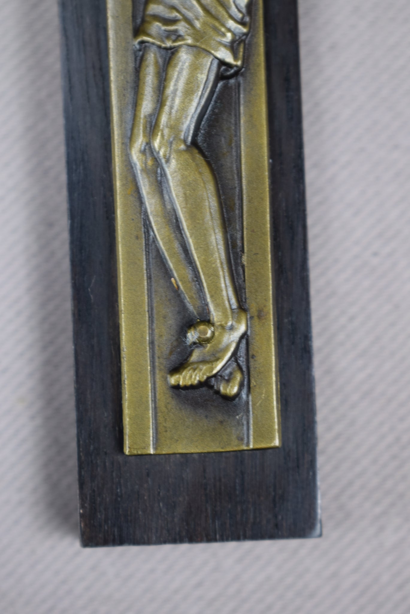 Bronze & Wood Pectoral Cross - Charmantiques