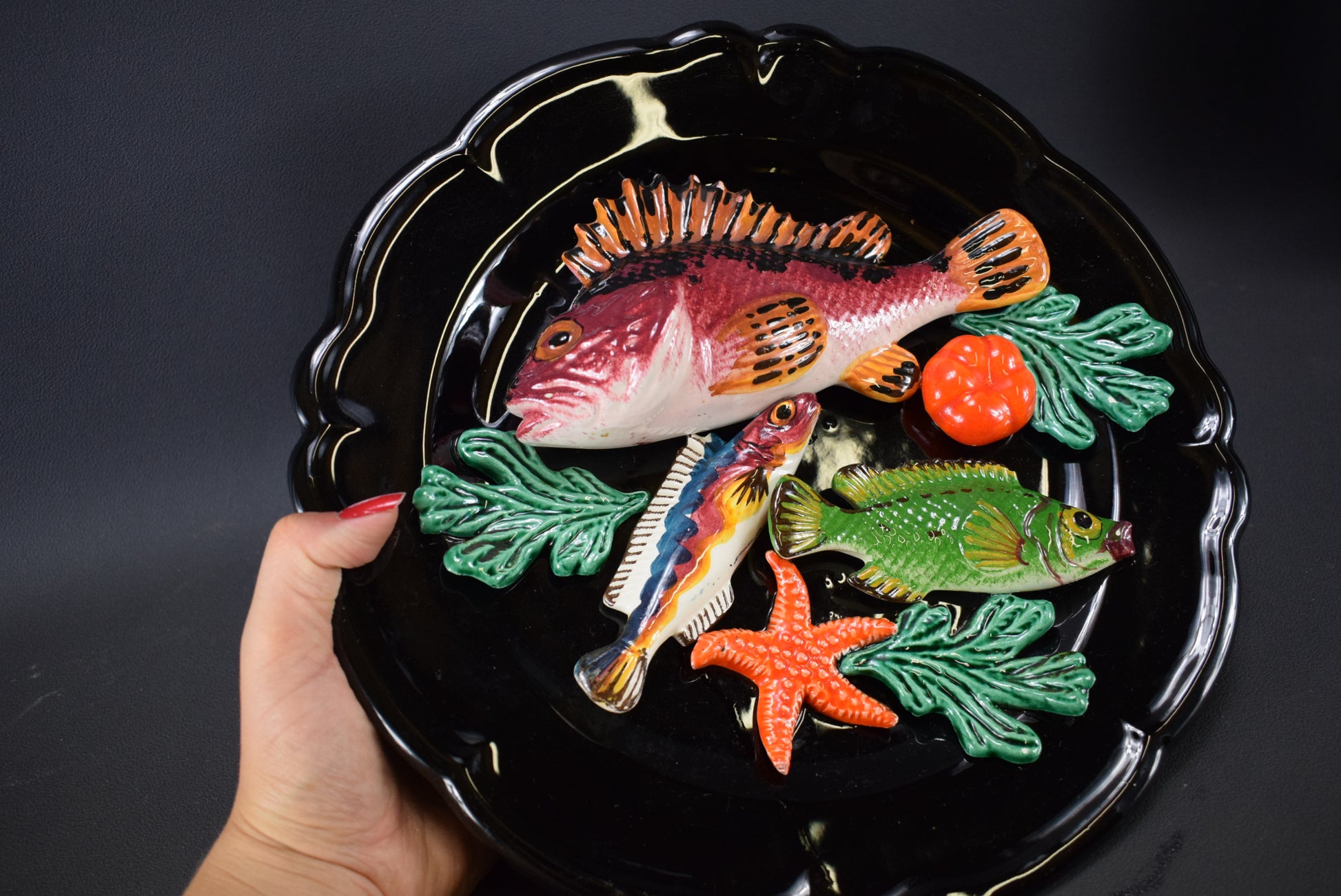 Large Fish Wall Plate - Charmantiques