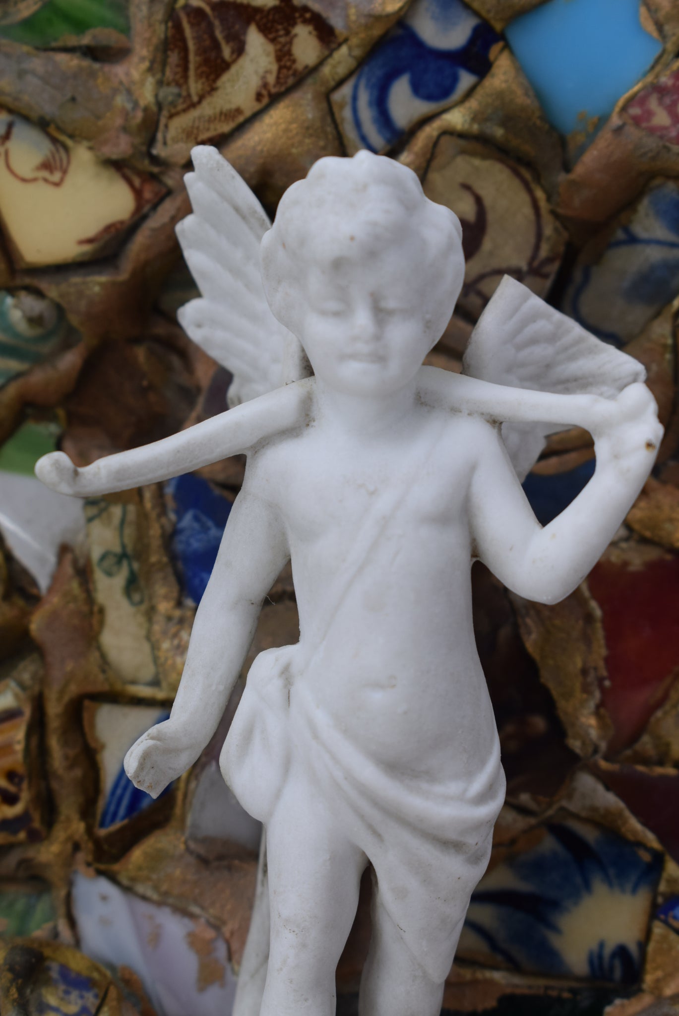 Mosaic and Angel Wall Plate - Charmantiques