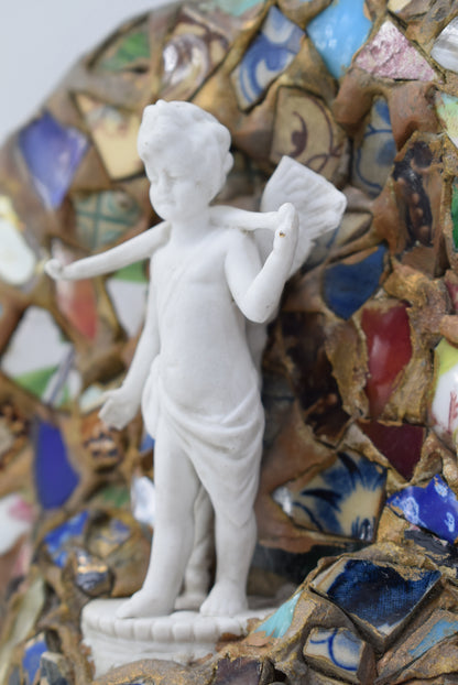 Mosaic and Angel Wall Plate - Charmantiques