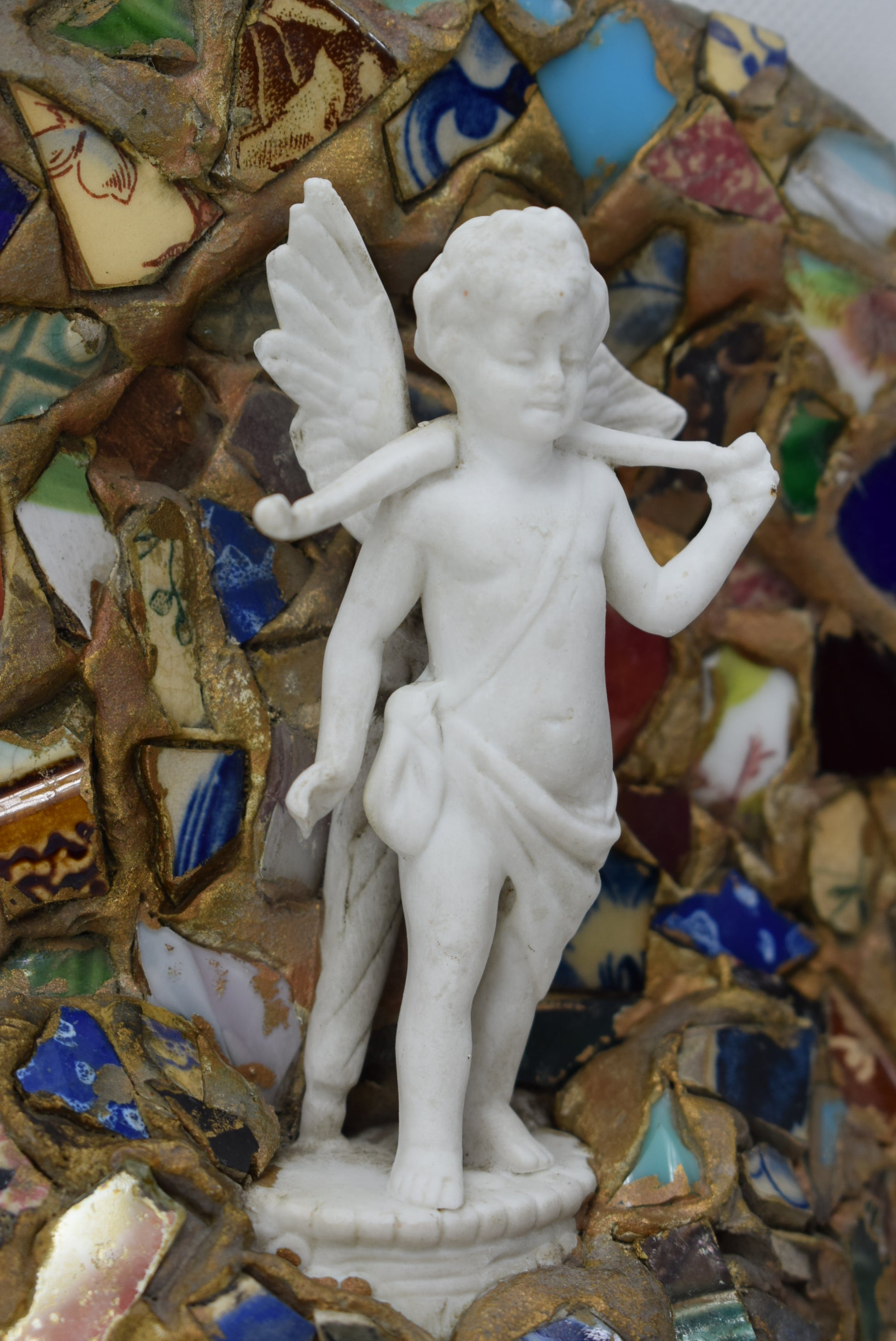 Mosaic and Angel Wall Plate - Charmantiques