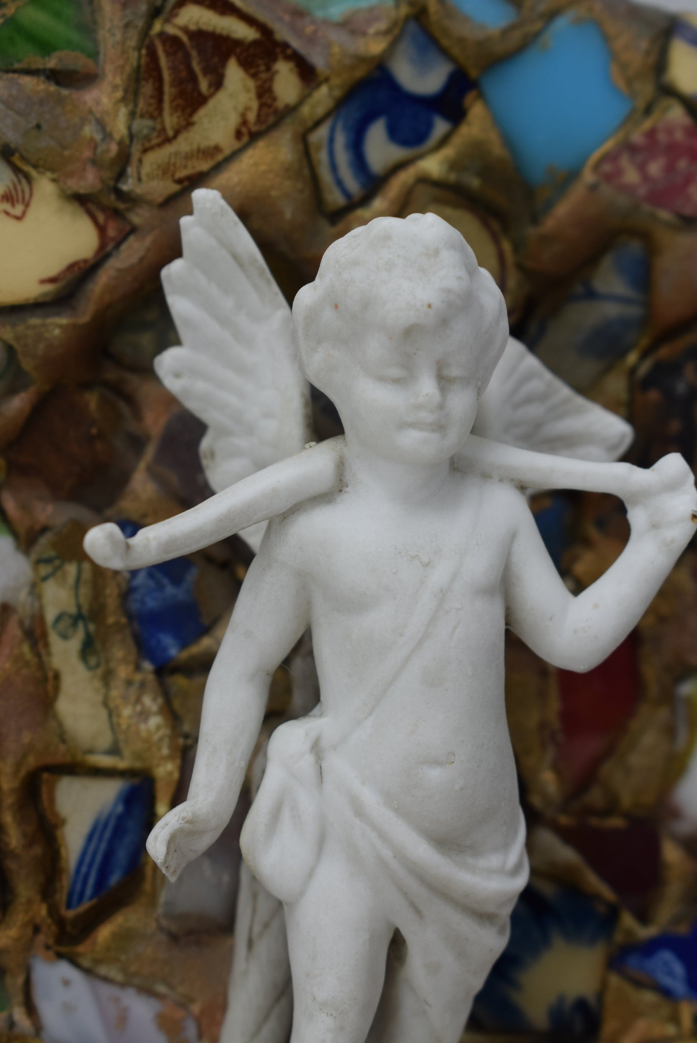 Mosaic and Angel Wall Plate - Charmantiques