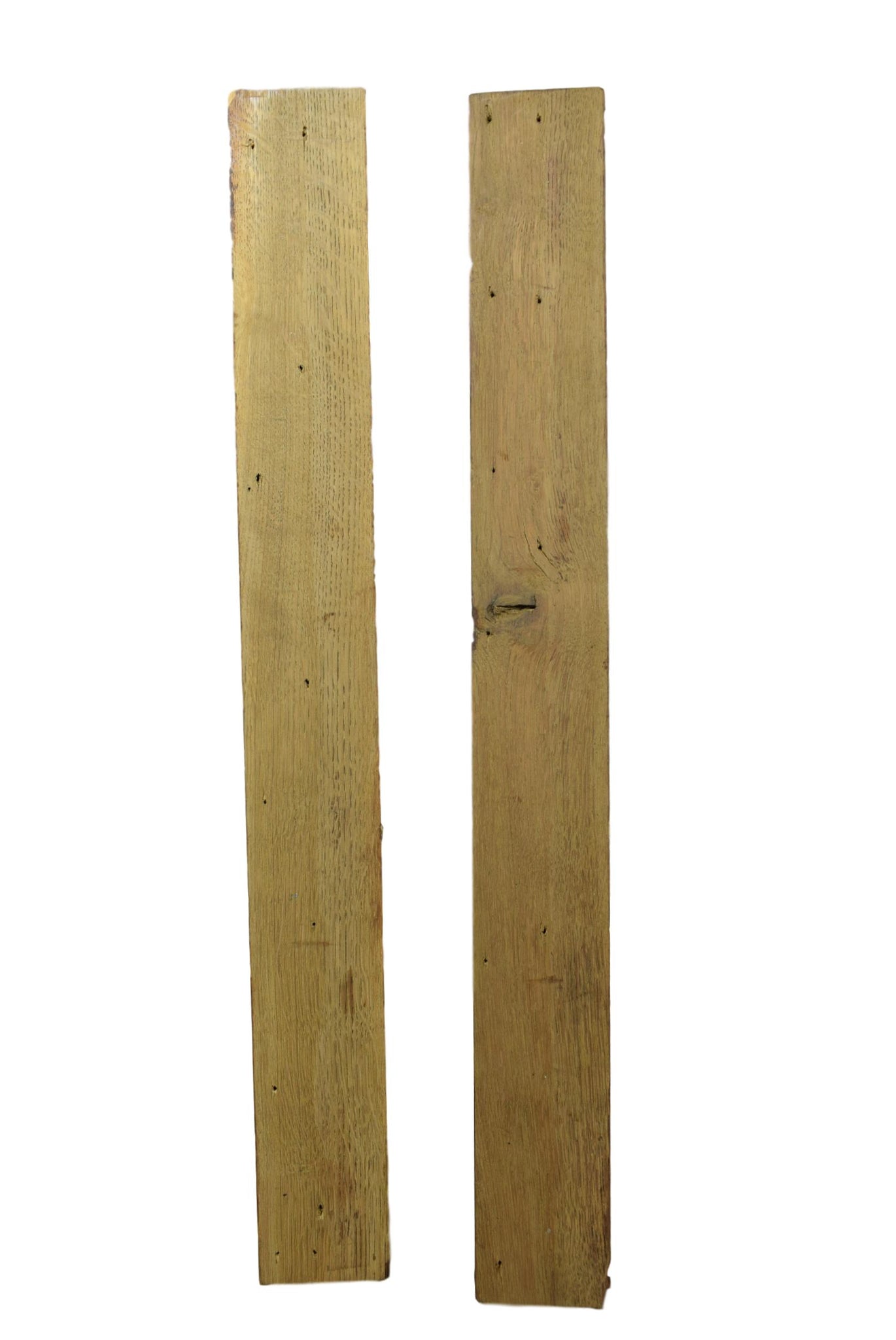 Pair of Figural Wood Pillars - Charmantiques