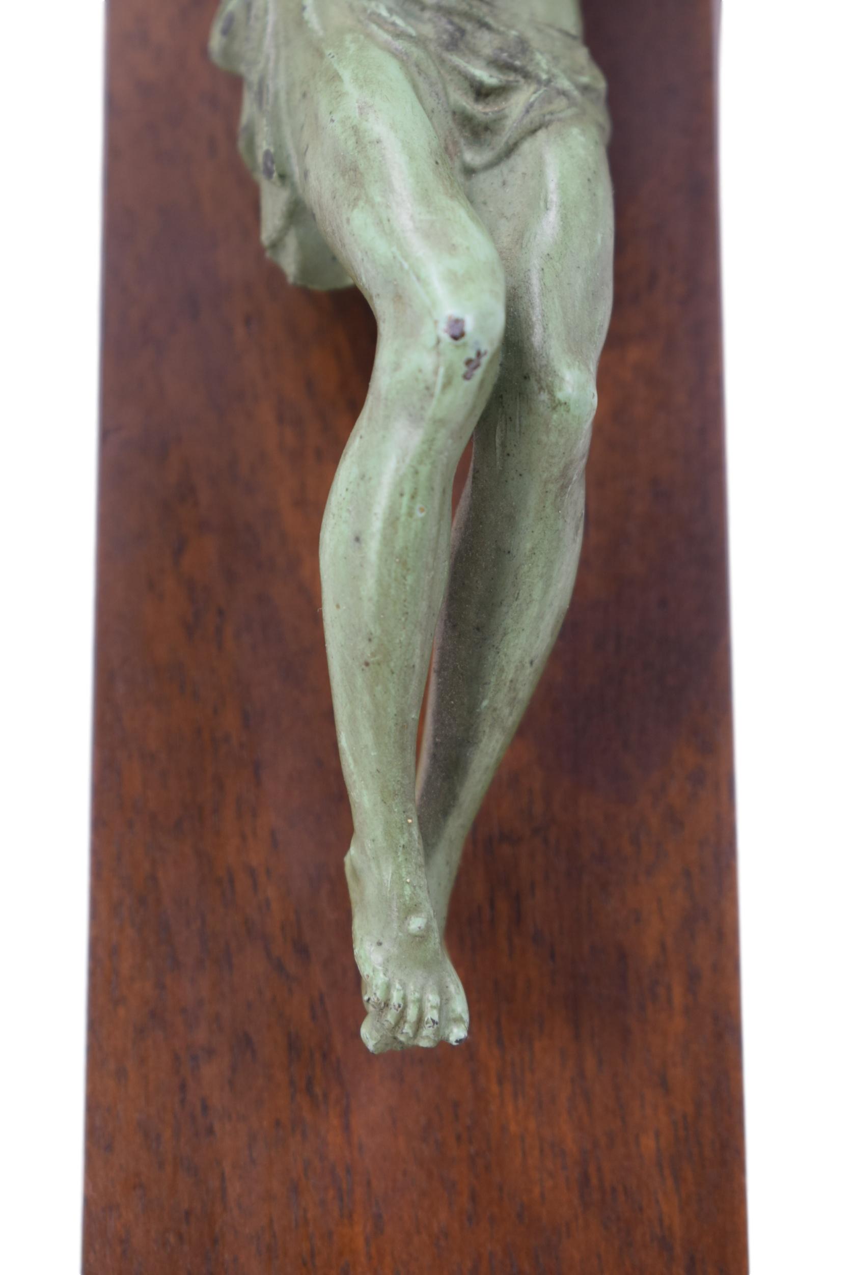 Green Bronze Patina Cross - Charmantiques