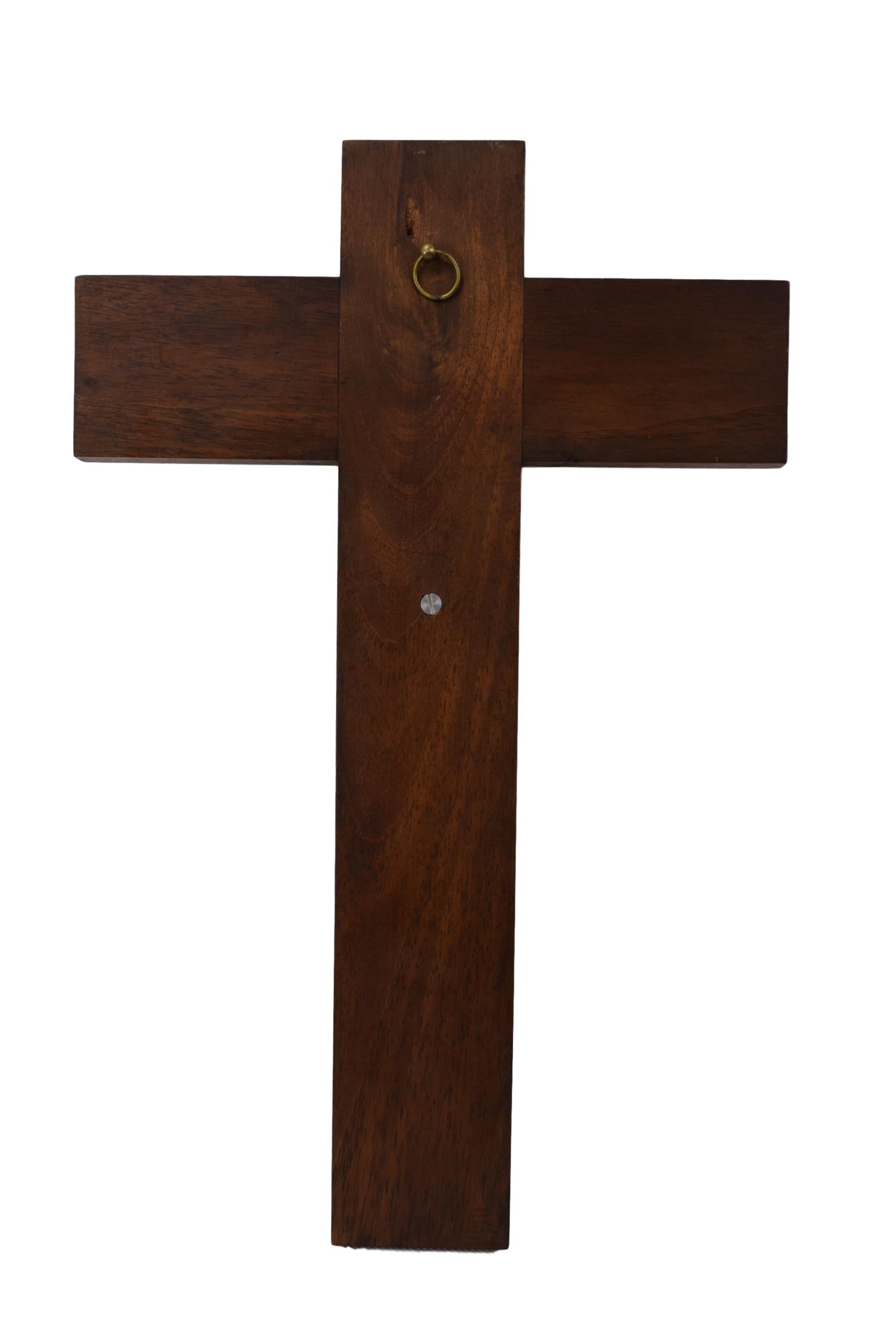 Green Bronze Patina Cross - Charmantiques
