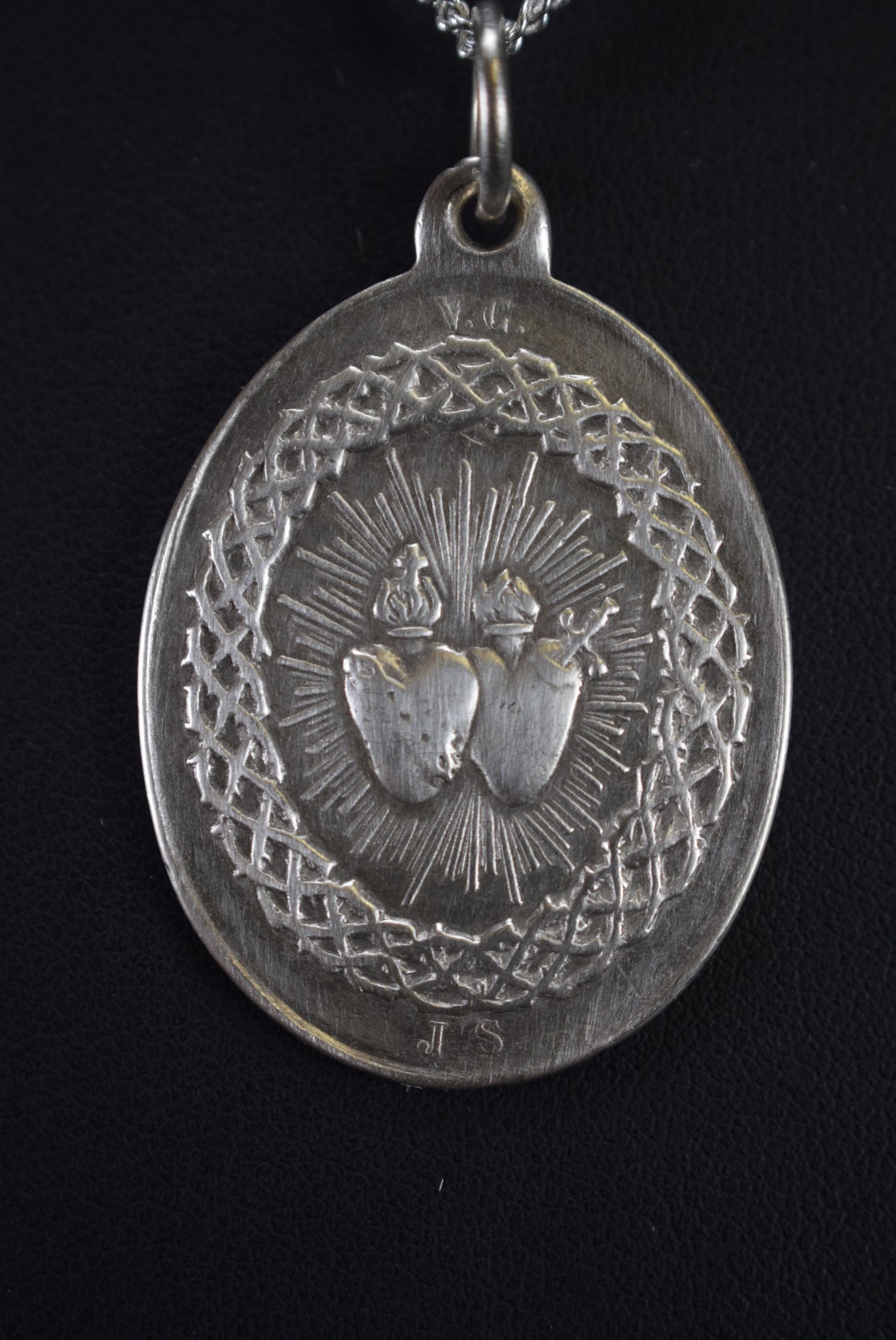 Mary and Jesus Sacred Hearts Medal - Charmantiques