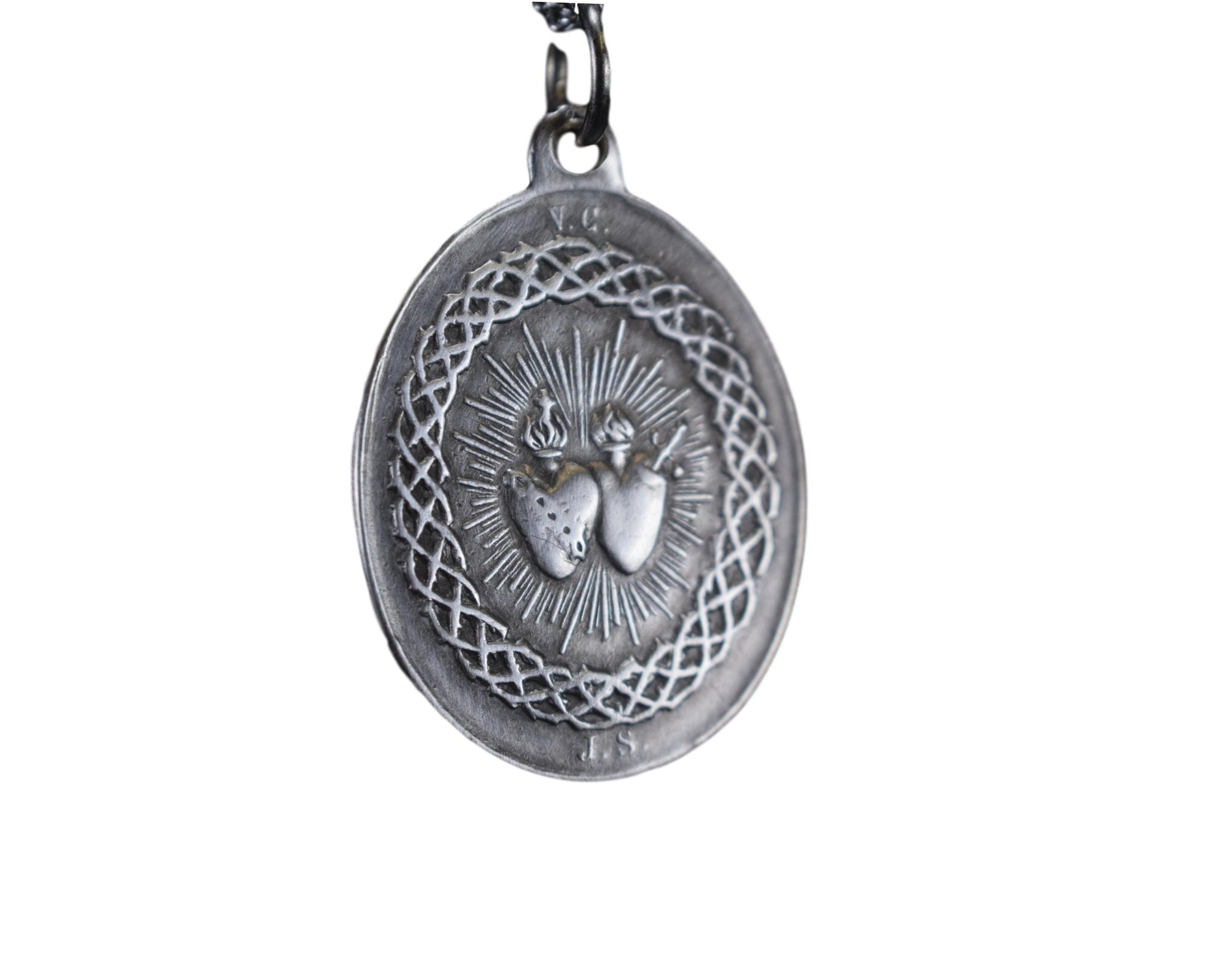 Mary and Jesus Sacred Hearts Medal - Charmantiques