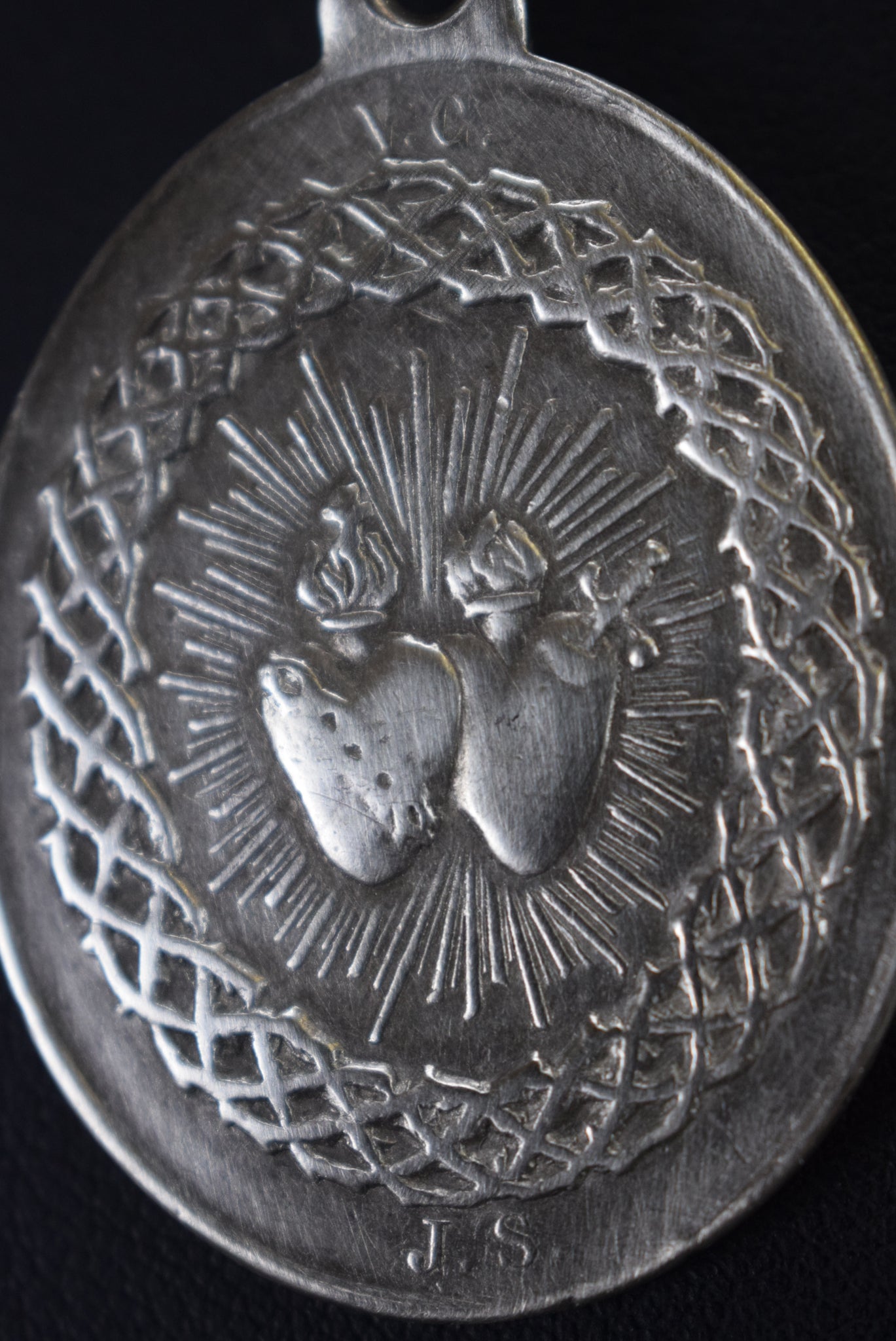 Mary and Jesus Sacred Hearts Medal - Charmantiques