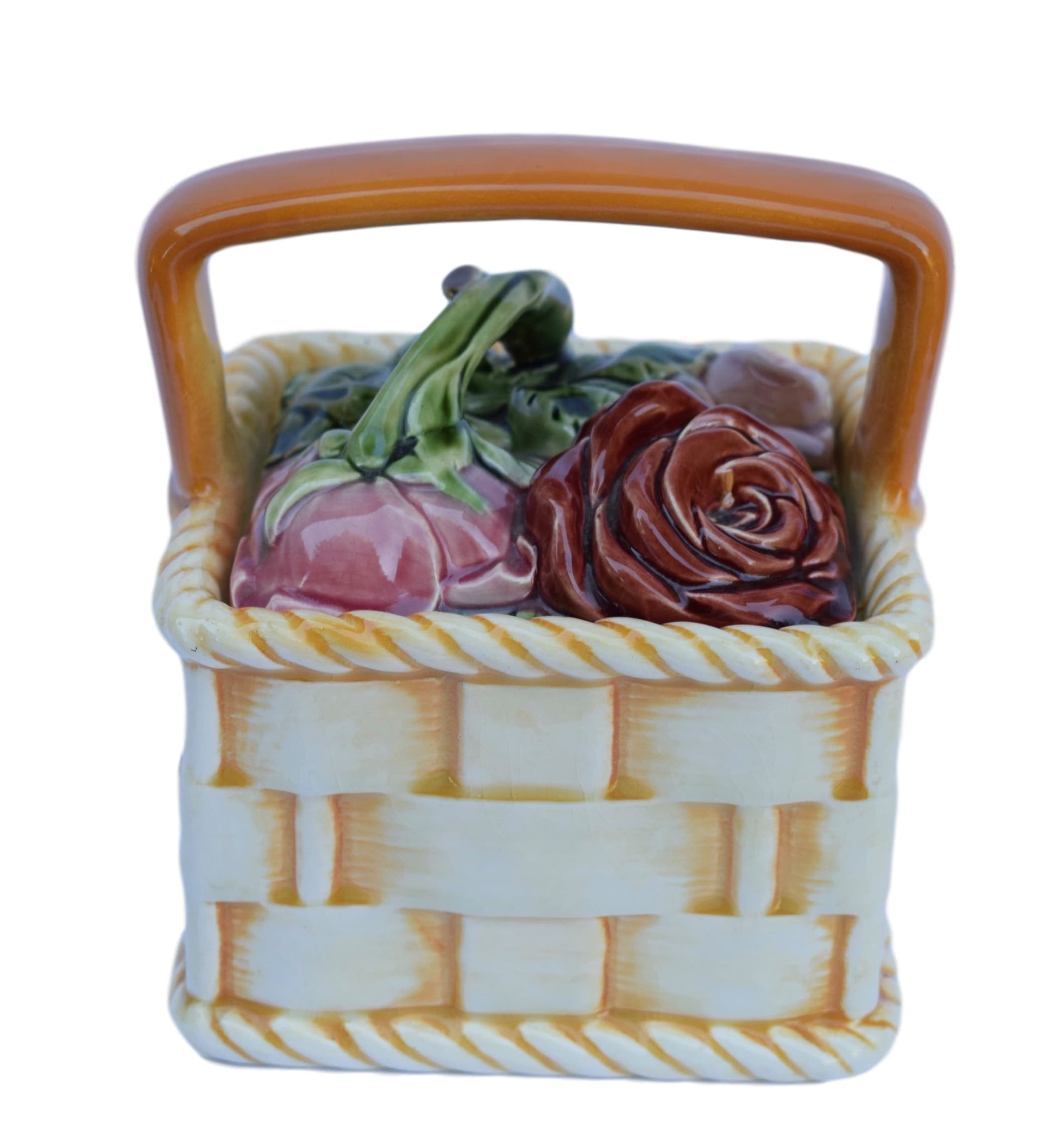 Sarreguemines Majolica Basket - Charmantiques