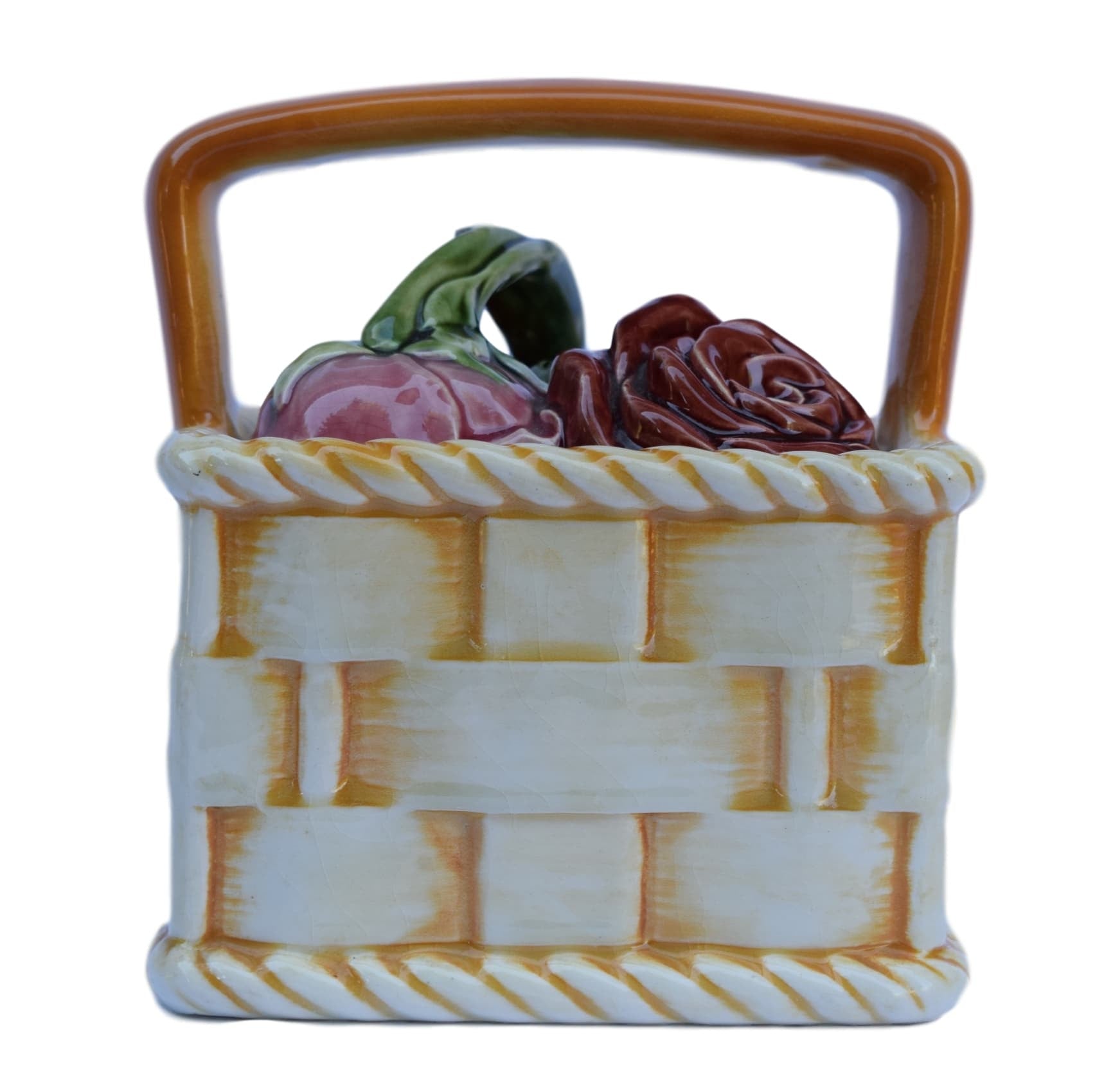 Sarreguemines Majolica Basket - Charmantiques