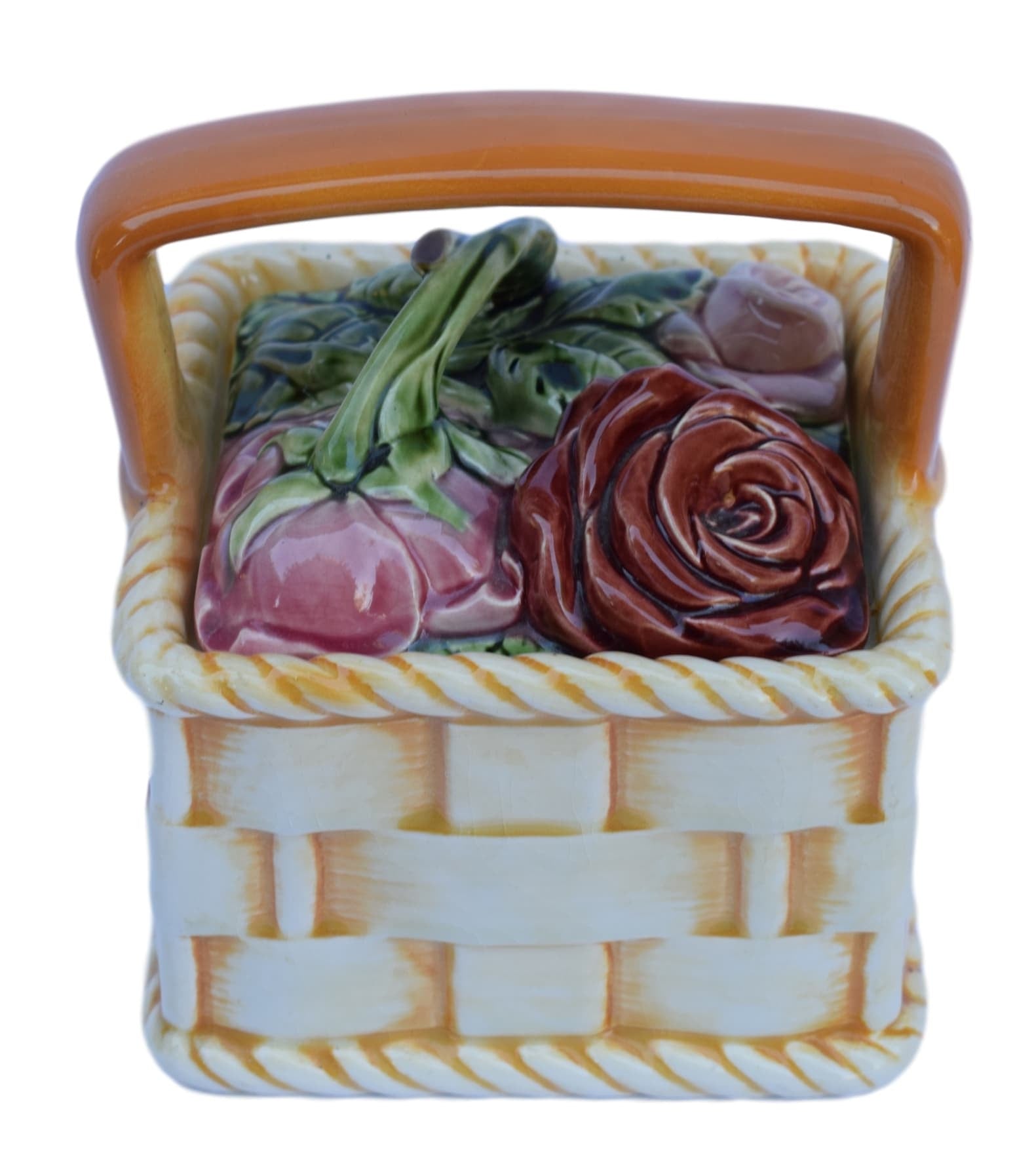 Sarreguemines Majolica Basket - Charmantiques