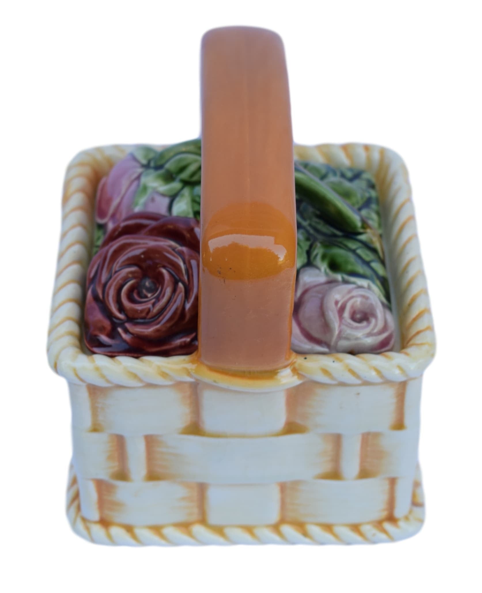 Sarreguemines Majolica Basket - Charmantiques