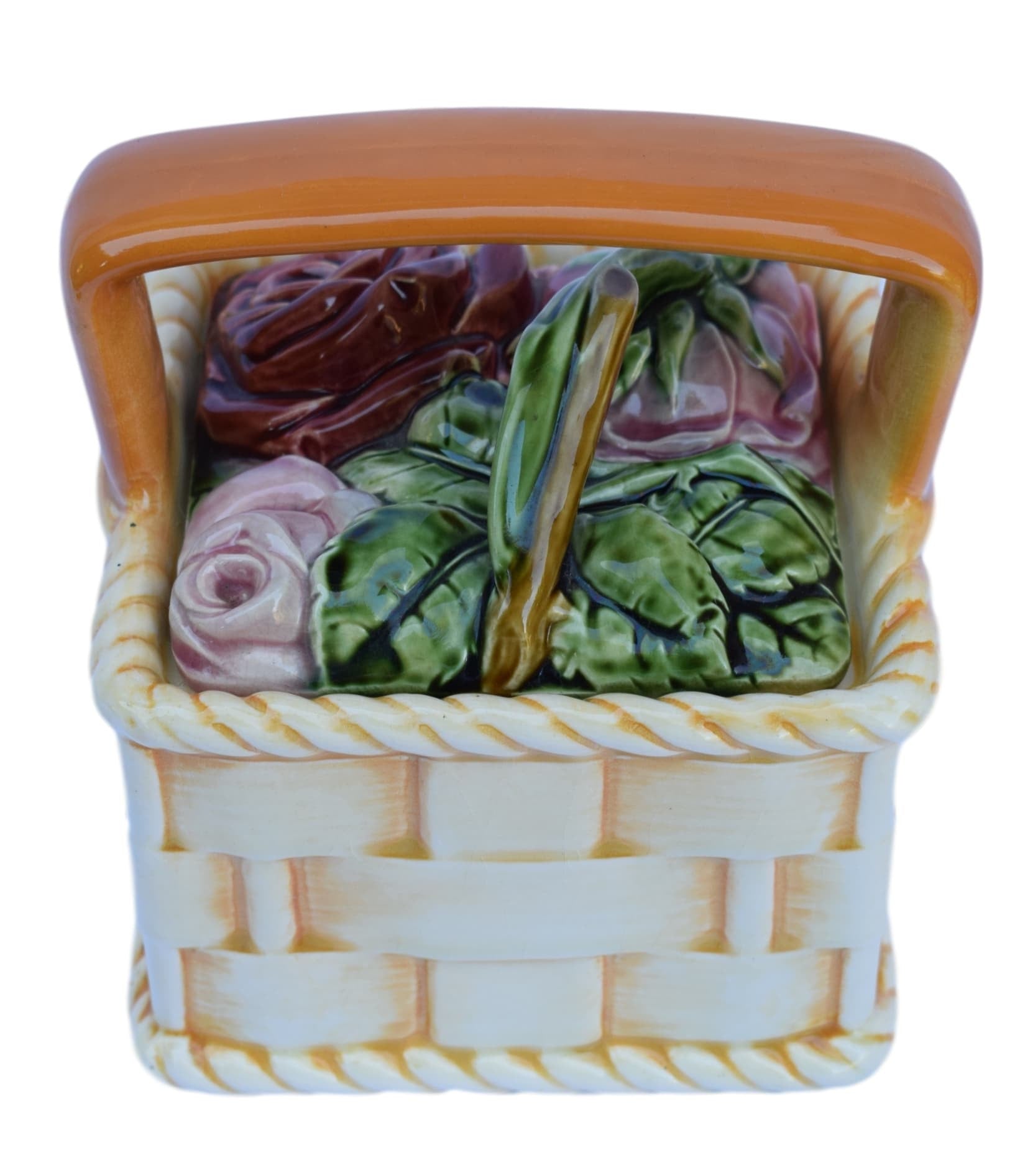Sarreguemines Majolica Basket - Charmantiques