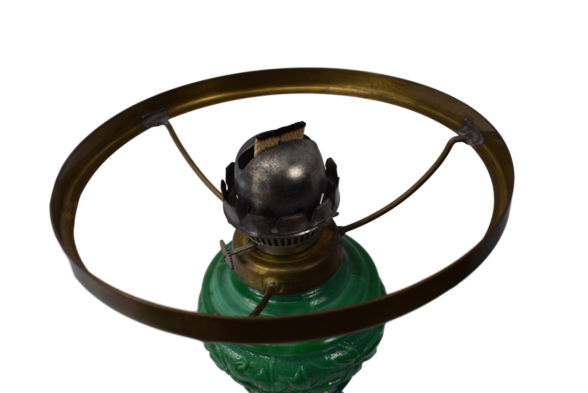 Hoffman Opaline Kerosene Lamp - Charmantiques