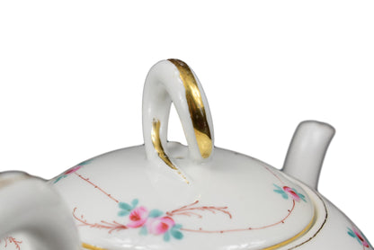 19th.C Paris Porcelain Tea Pot - Charmantiques