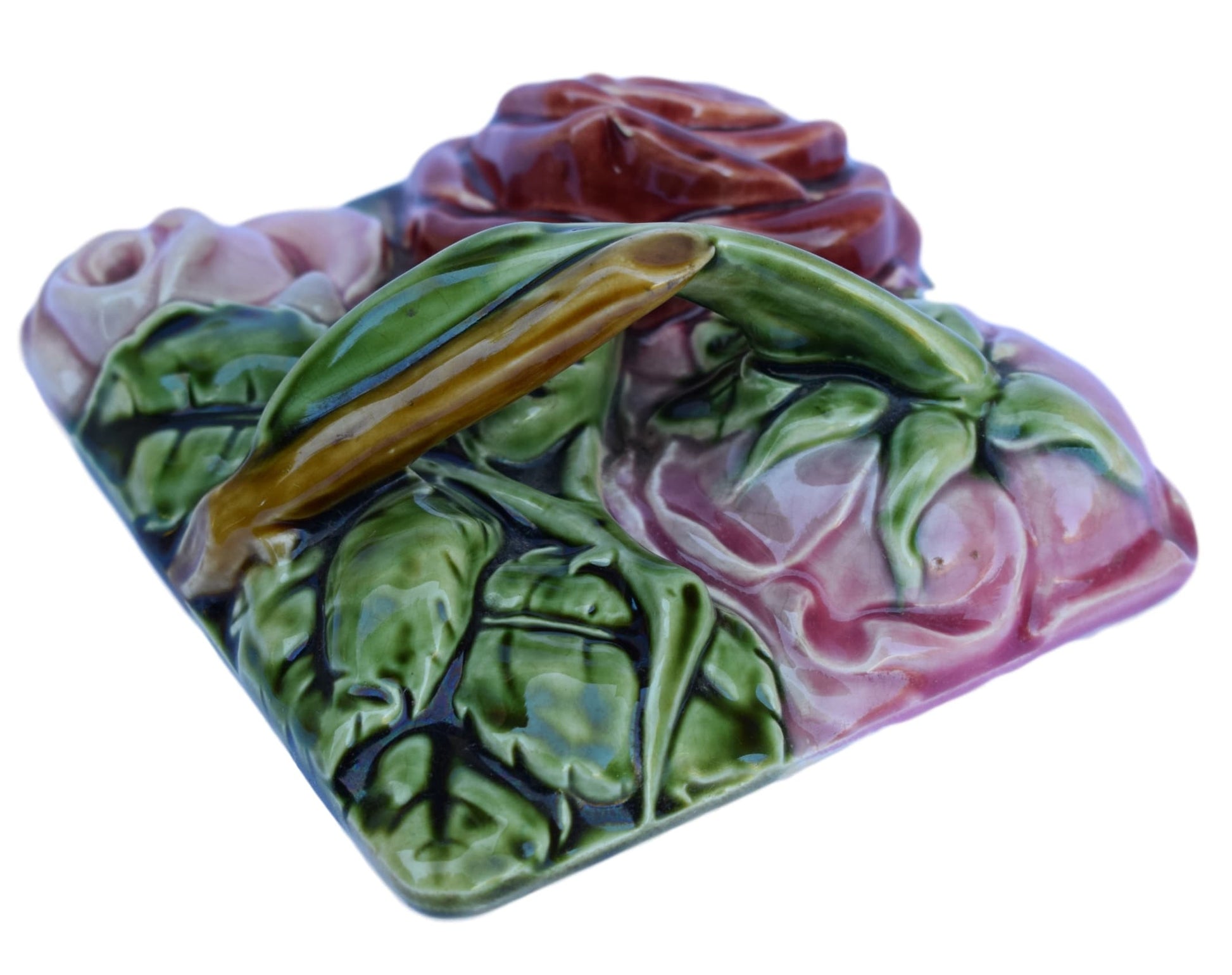 Sarreguemines Majolica Basket - Charmantiques
