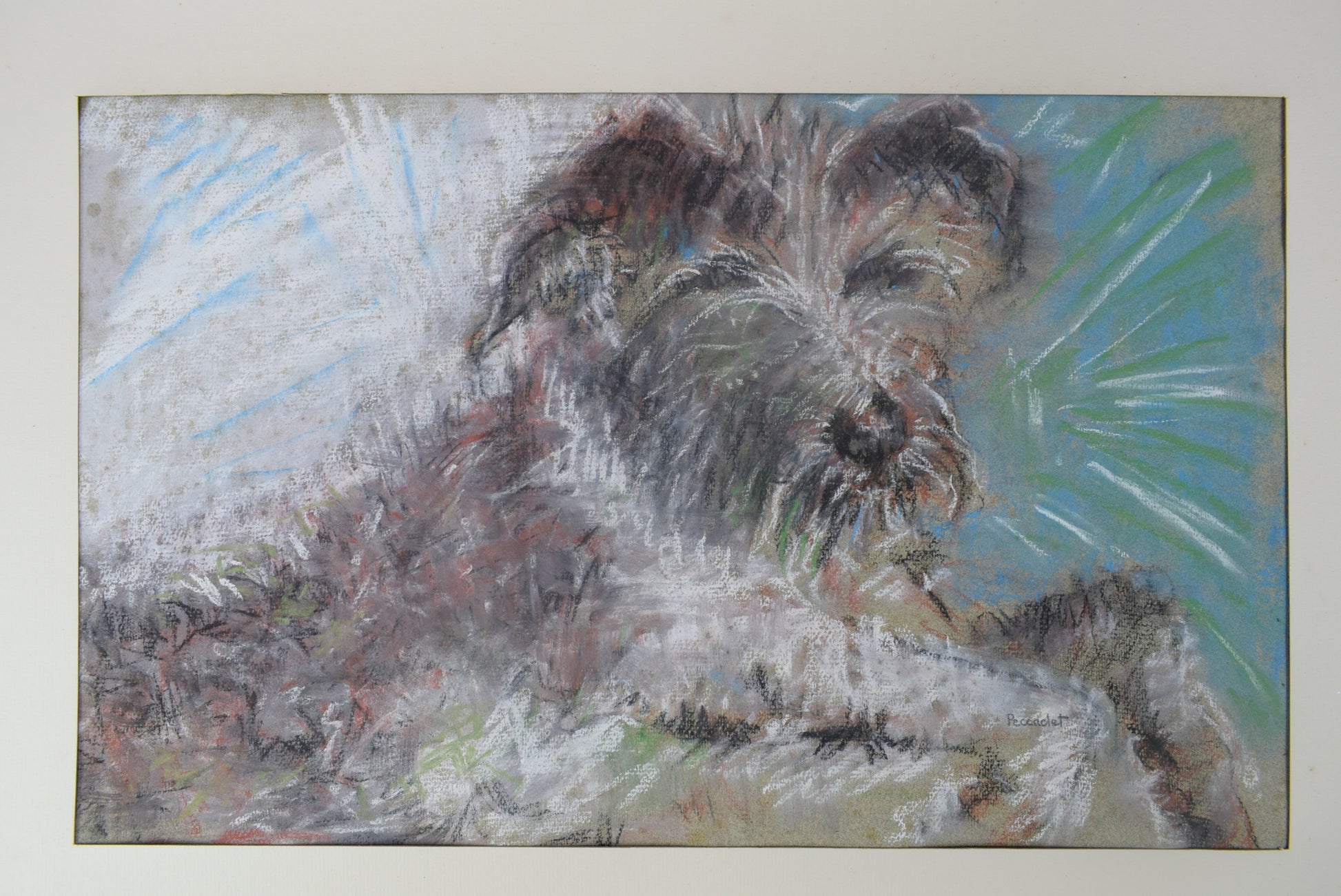 Peccadet Dog Portrait Drawing - Charmantiques