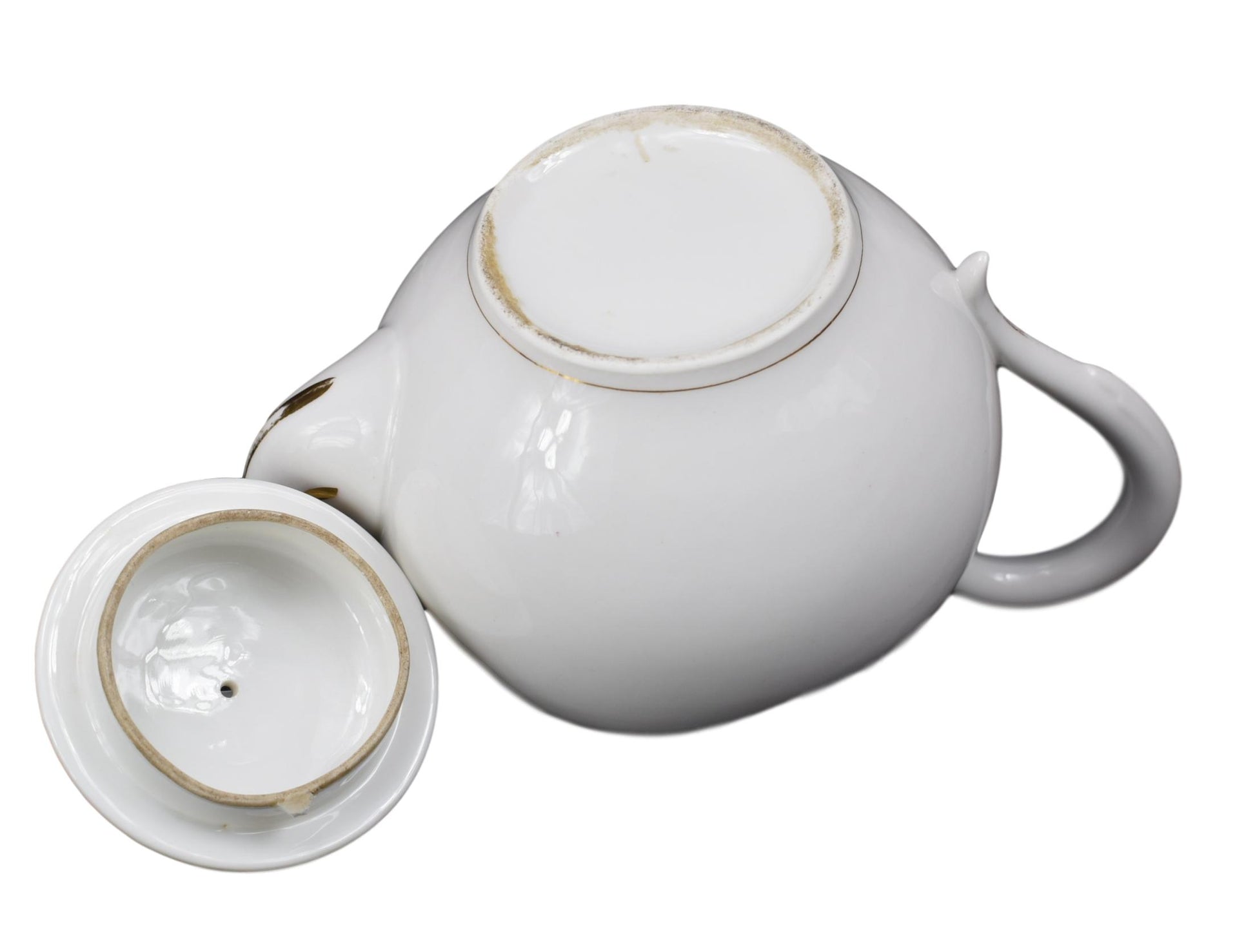 19th.C Paris Porcelain Tea Pot - Charmantiques